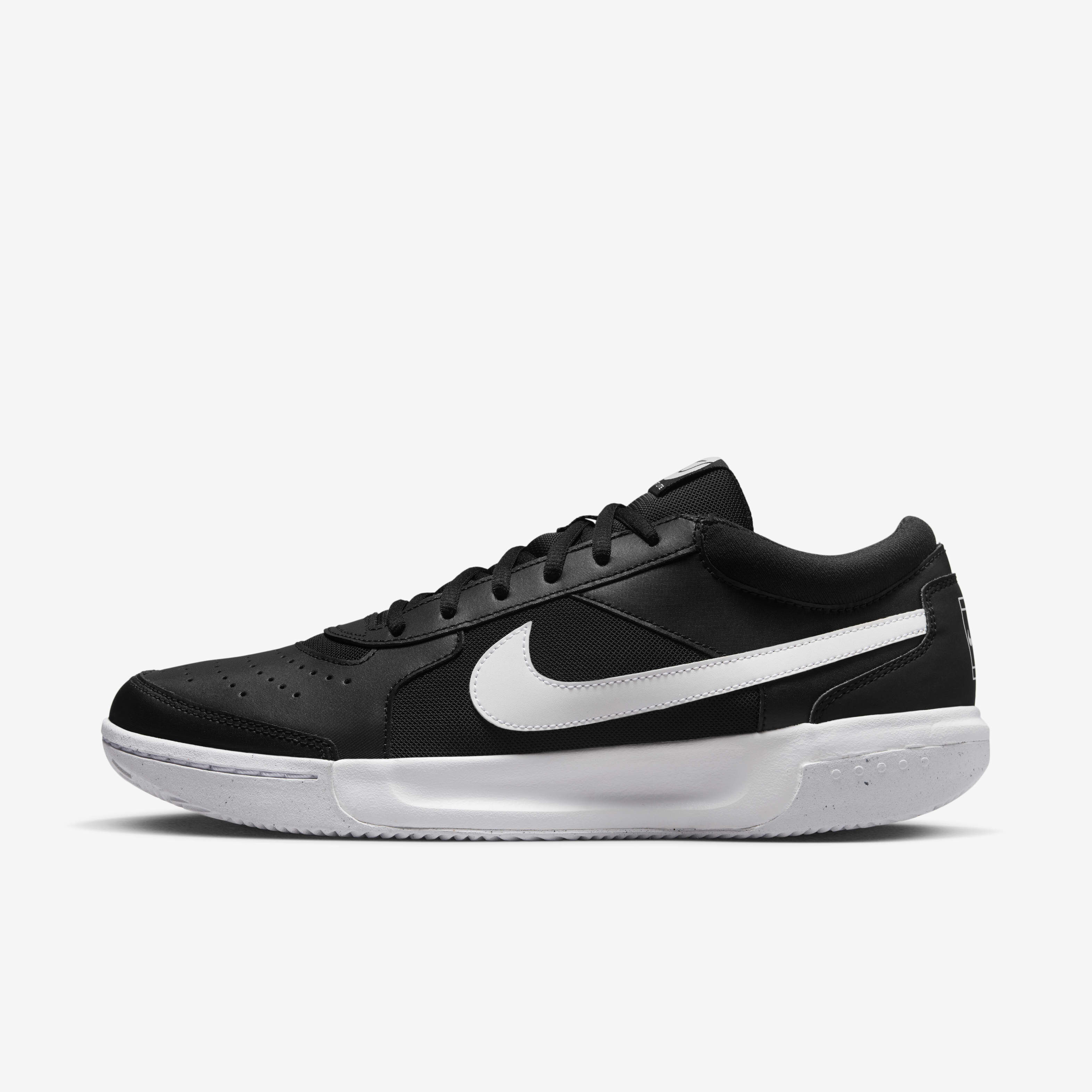 Nike men's court air zoom zero tennis shoes black and white clearance