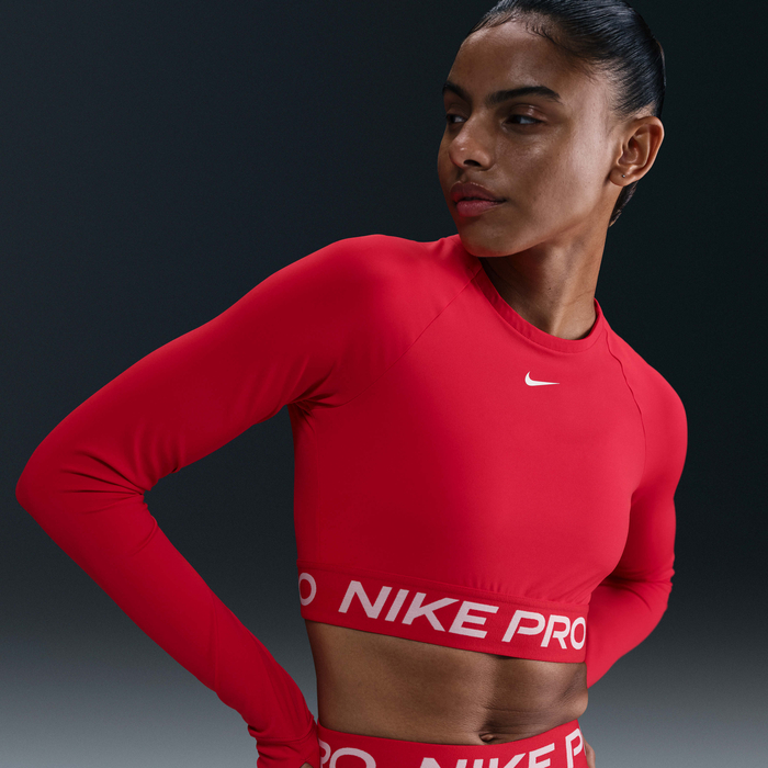 Buy Nike Pro Women's Dri-FIT Cropped Long-Sleeve Top University