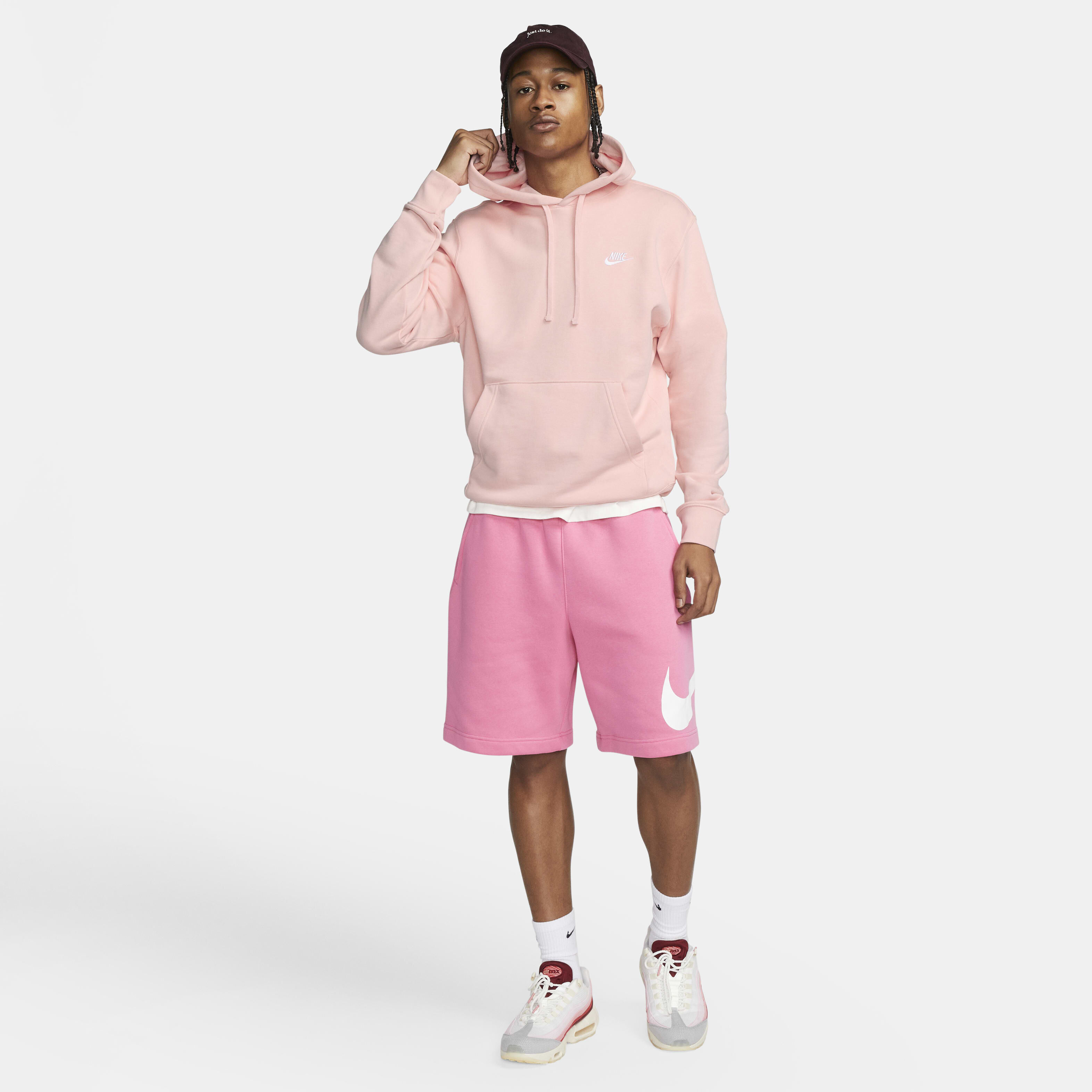 Pink just do it hoodie cheap