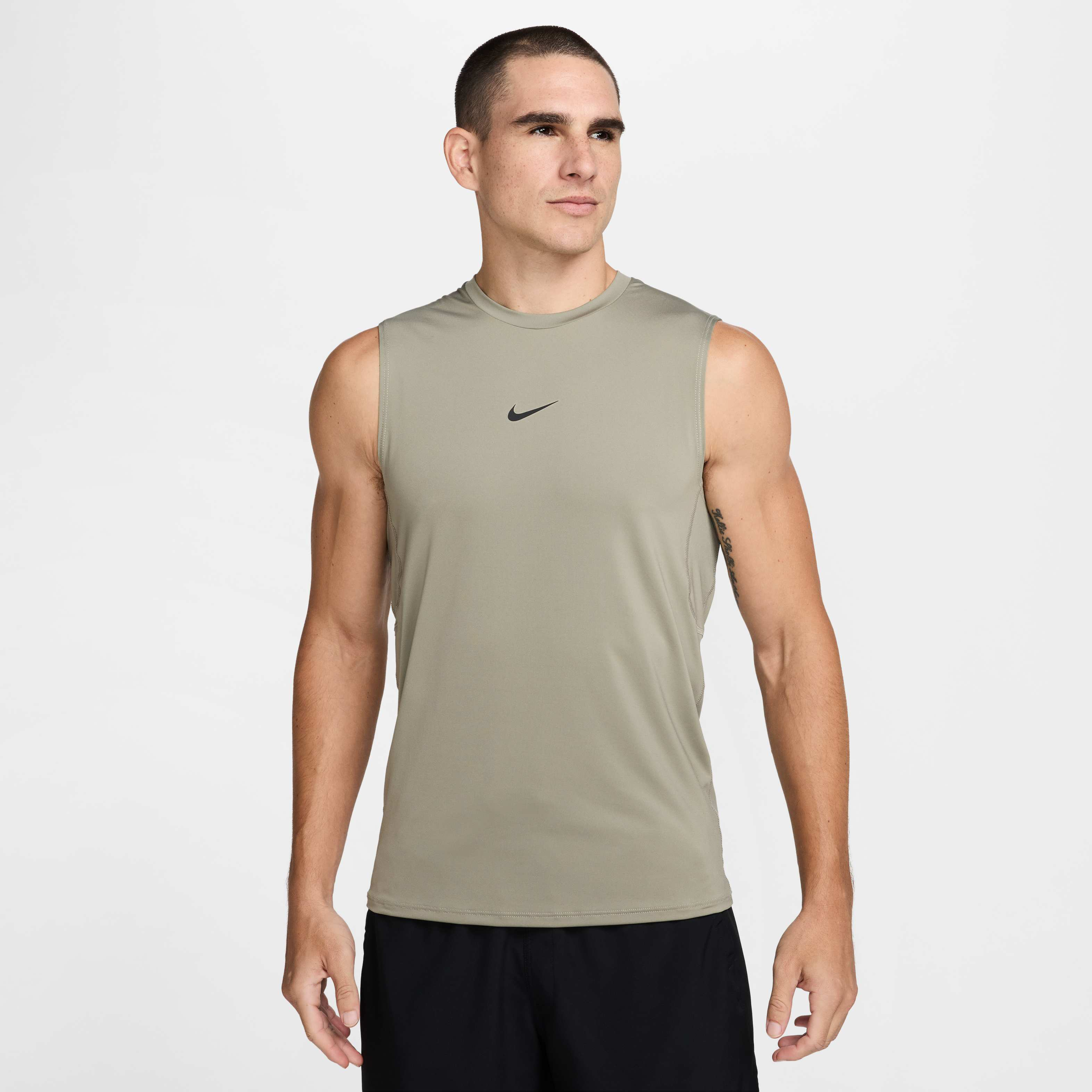 Buy Nike Pro Men's Dri-FIT Slim Sleeveless Top - Light Army/Black ...