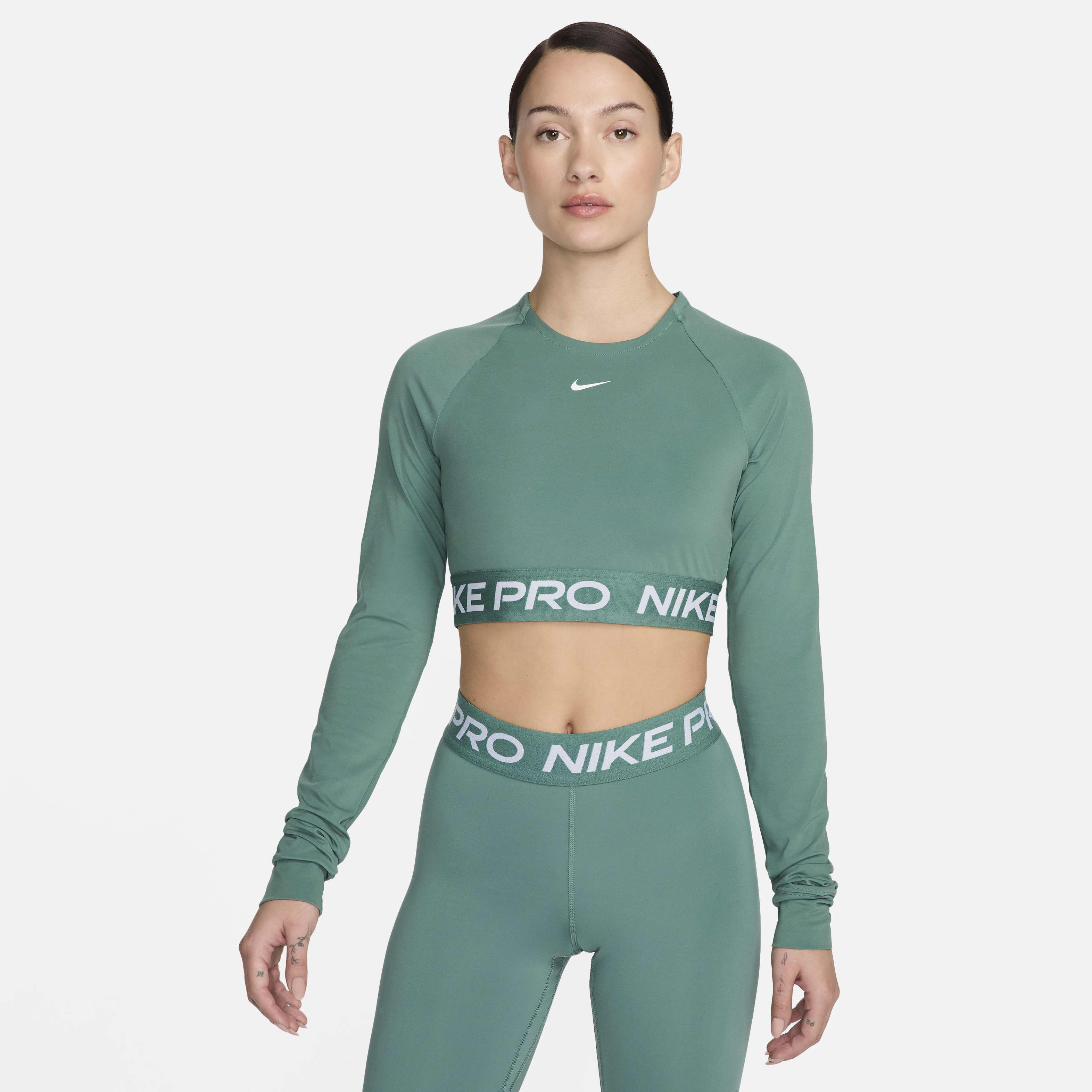 Nike pro women's long sleeve top shop