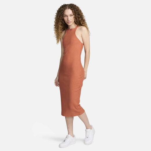 Skirts & Dresses-Nike, Nike Sportswear Chill Rib, Women's Slim Sleeveless Midi Dress