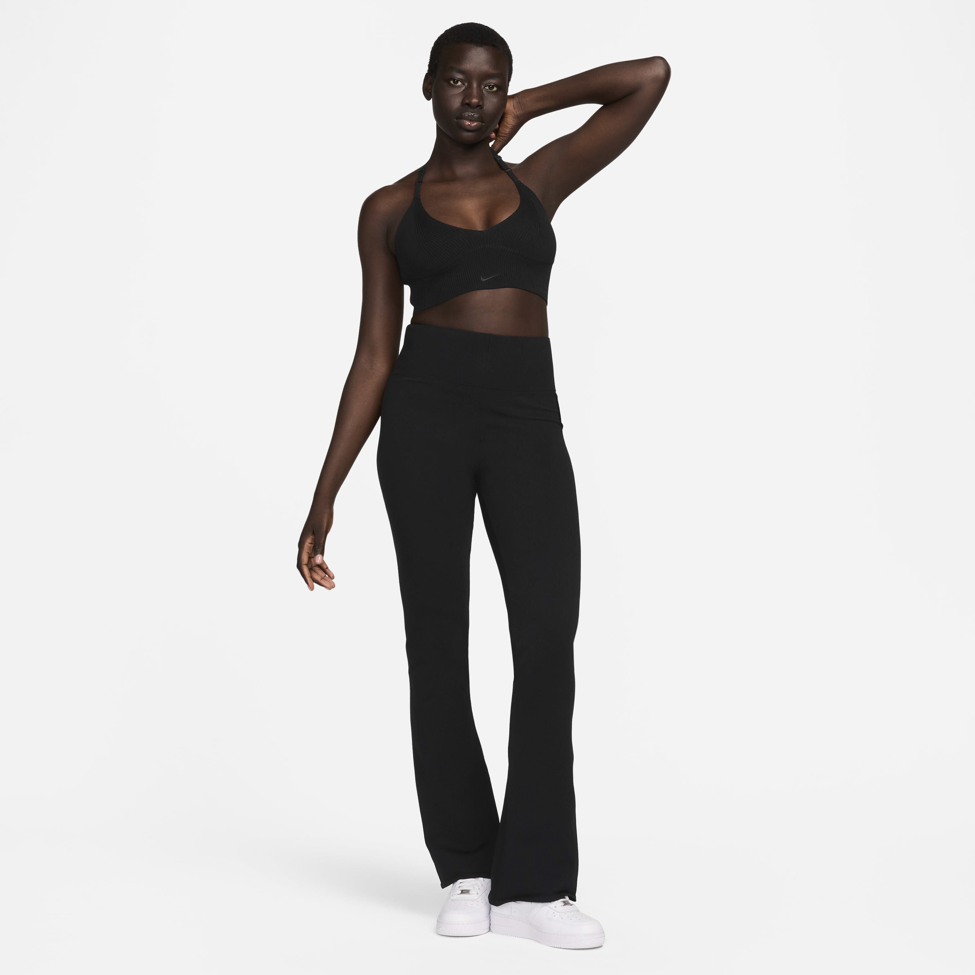 Buy Nike Sportswear Chill Knit Women s Tight High Waisted Jumper Knit Flared Trousers Nike Qatar Official