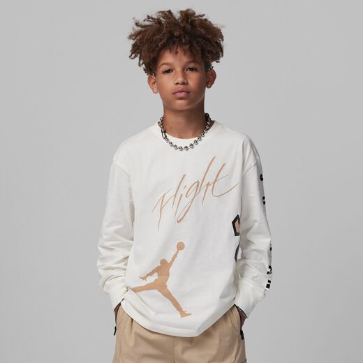 Jordan Bestsellers KSA-JRDN, Jordan Allover Retro, Big Kids Long-Sleeve T-Shirt