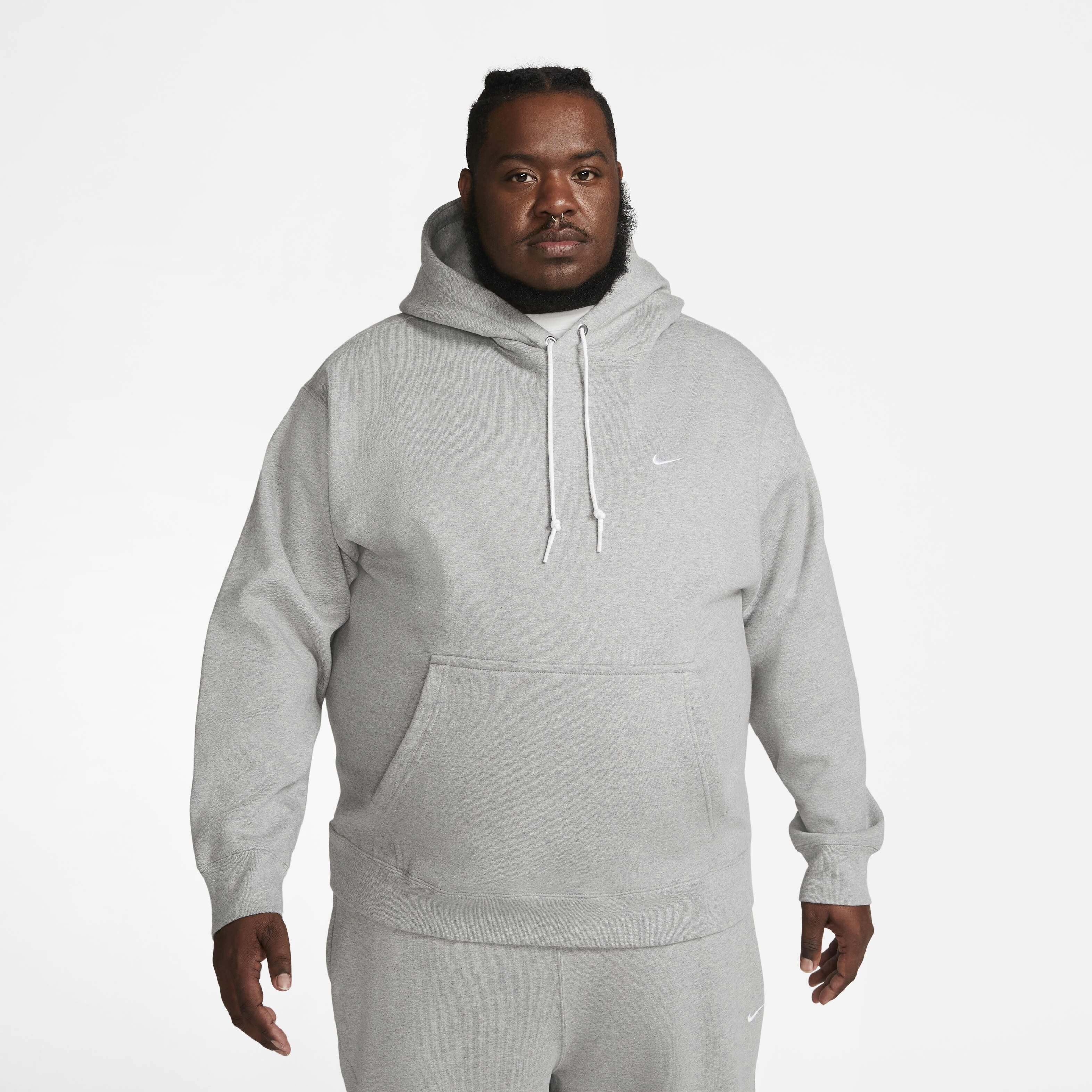 Nike grey swoosh sweatshirt clearance
