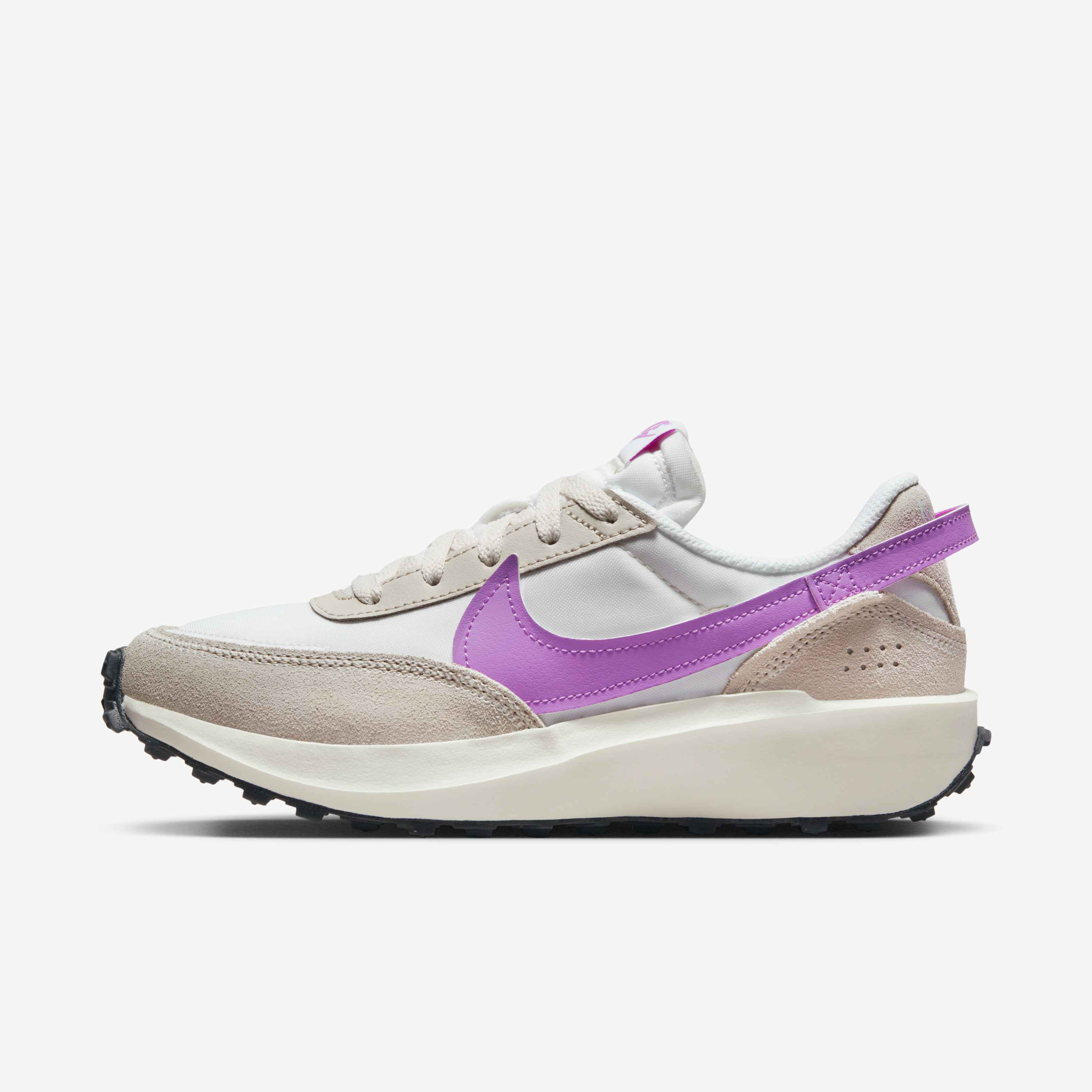 nike waffle one white gold purple