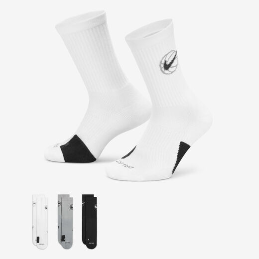 جوارب كرة السلة-نايكي, نايكي ايفريداي كرو, جوارب كرة السلة (3 أزواج) جوارب كرة السلة-نايكي, نايكي ايفريداي كرو, جوارب كرة السلة (3 أزواج)