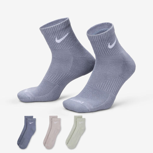 Spring Season-Nike, Nike Everyday Plus Cushioned, Training Ankle Socks (3 Pairs)
