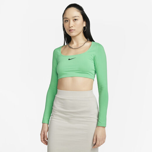 T-Shirts & Tops-Nike, Nike Sportswear, Women's Long-Sleeve Crop Top