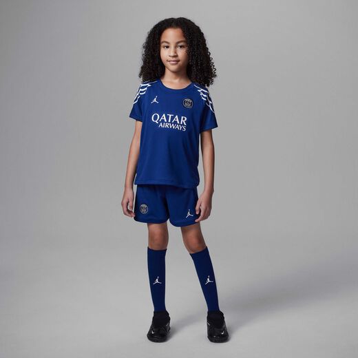 Sets-JRDN, Paris Saint-Germain 2025 Stadium Fourth, Younger Kids' Jordan Football Replica 3-Piece Kit