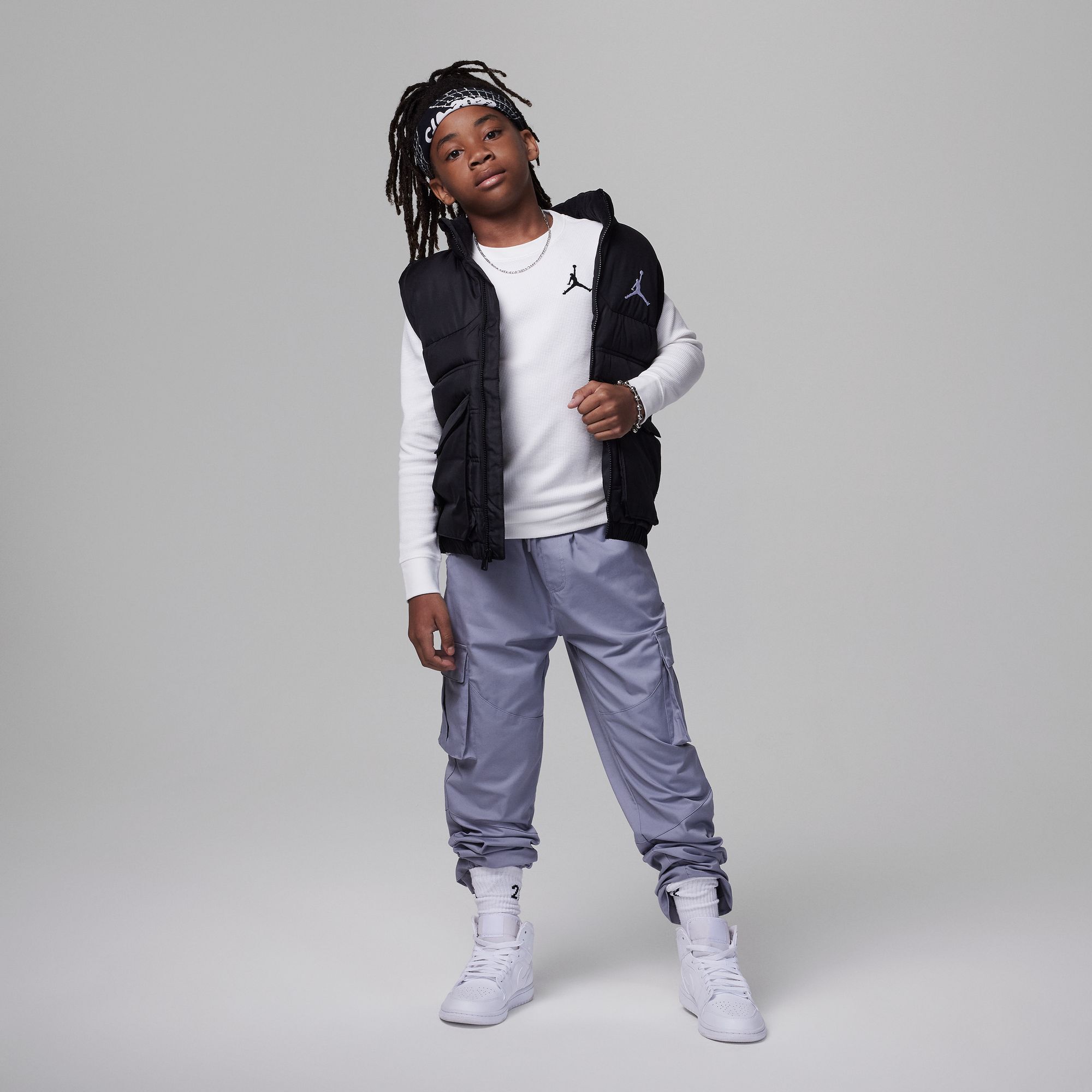 تيشيرت بأكمام طويلة بنسيج وافل جوردن MJ ايسنشالز image number 2