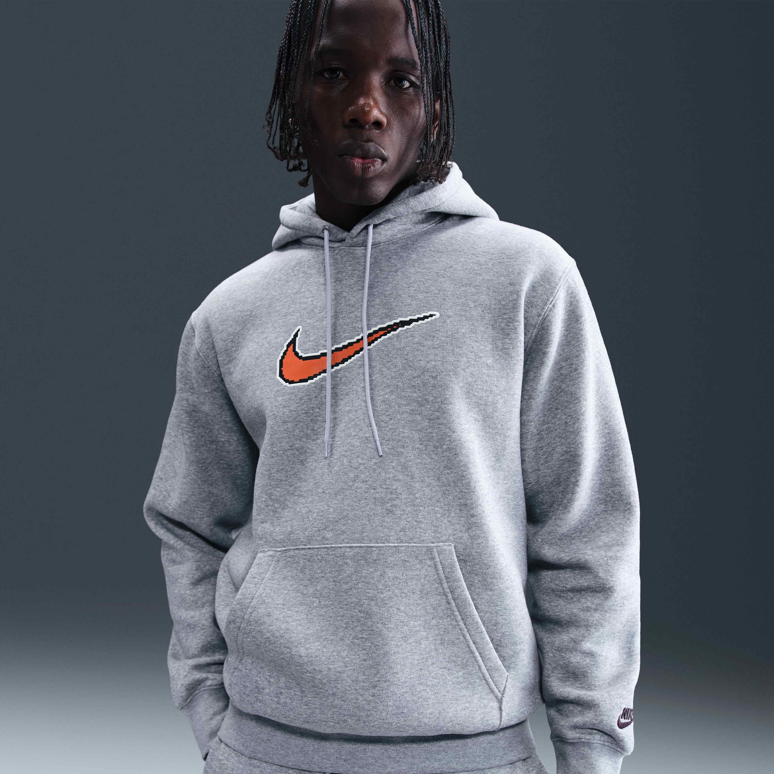 classic grey nike hoodie