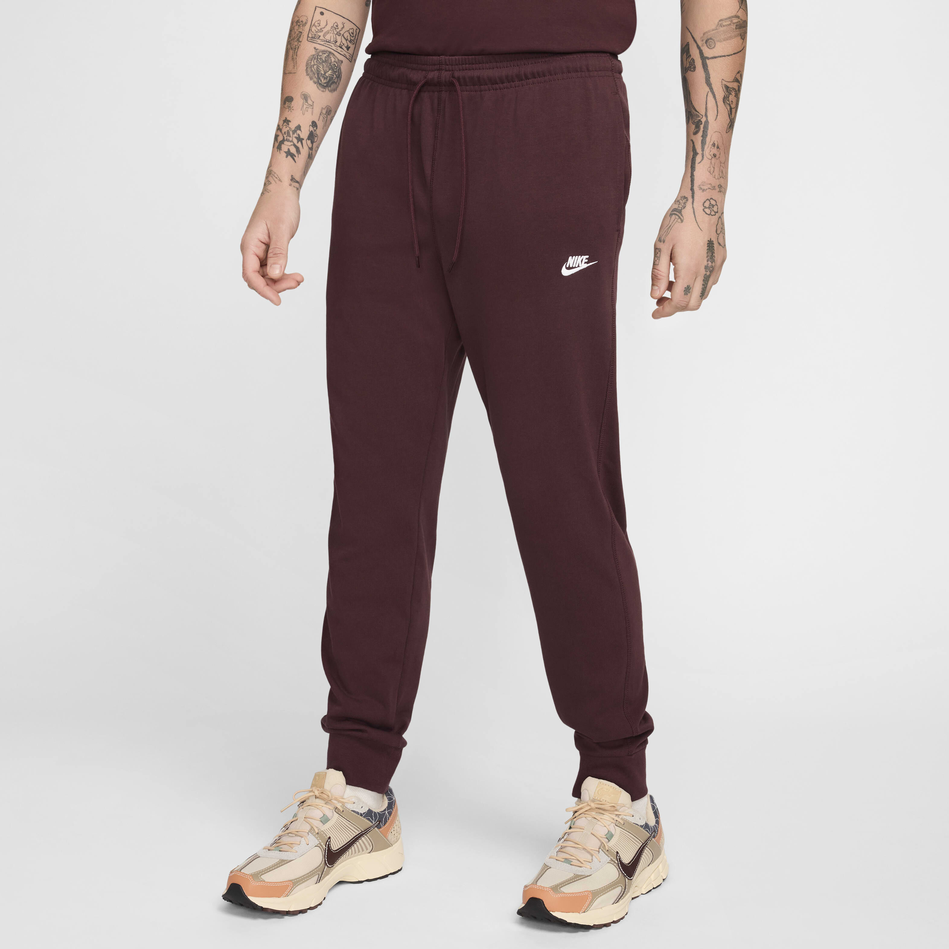 Burgundy nike sweatsuit mens deals