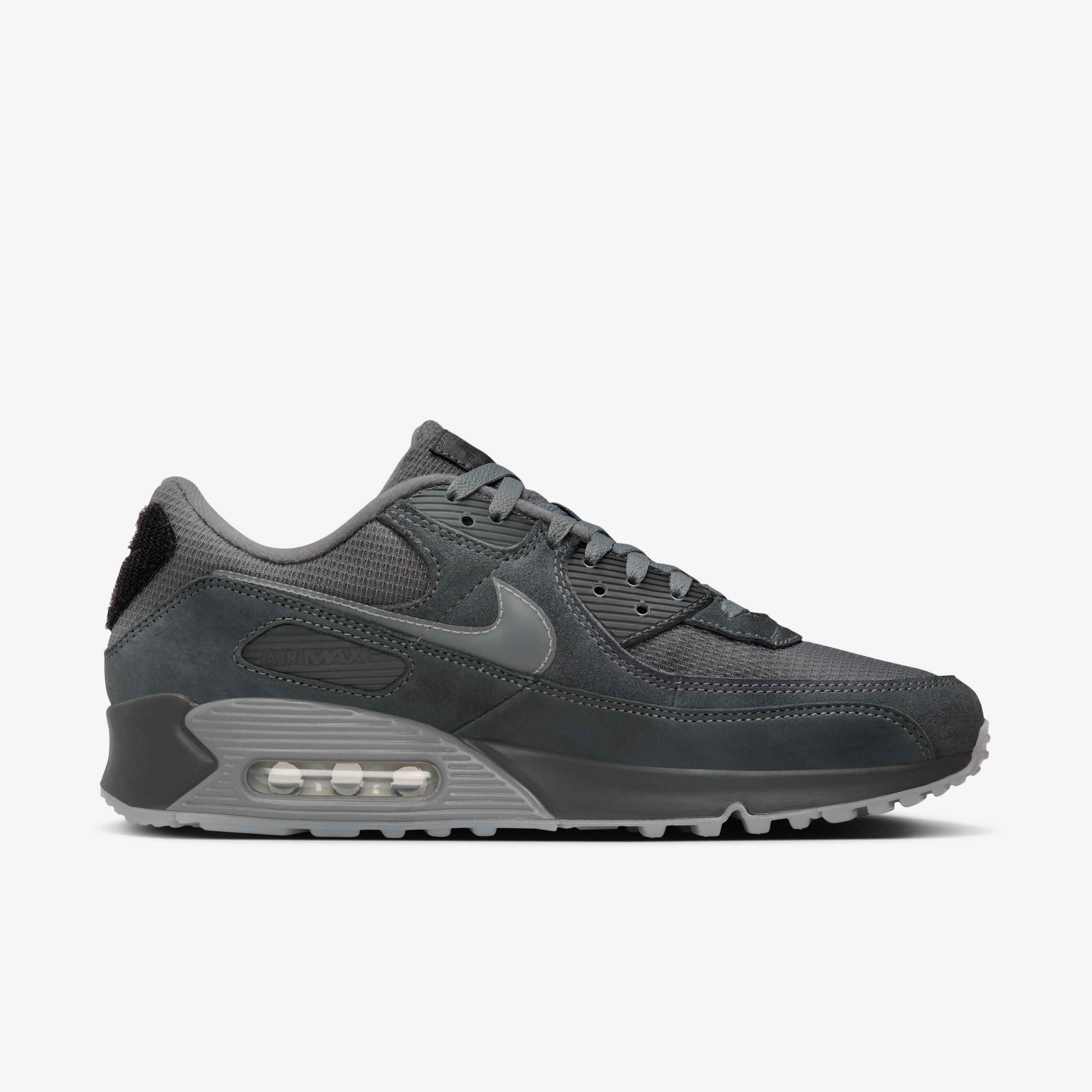 Nike men's air max 90 essential shoes - black/grey 2025