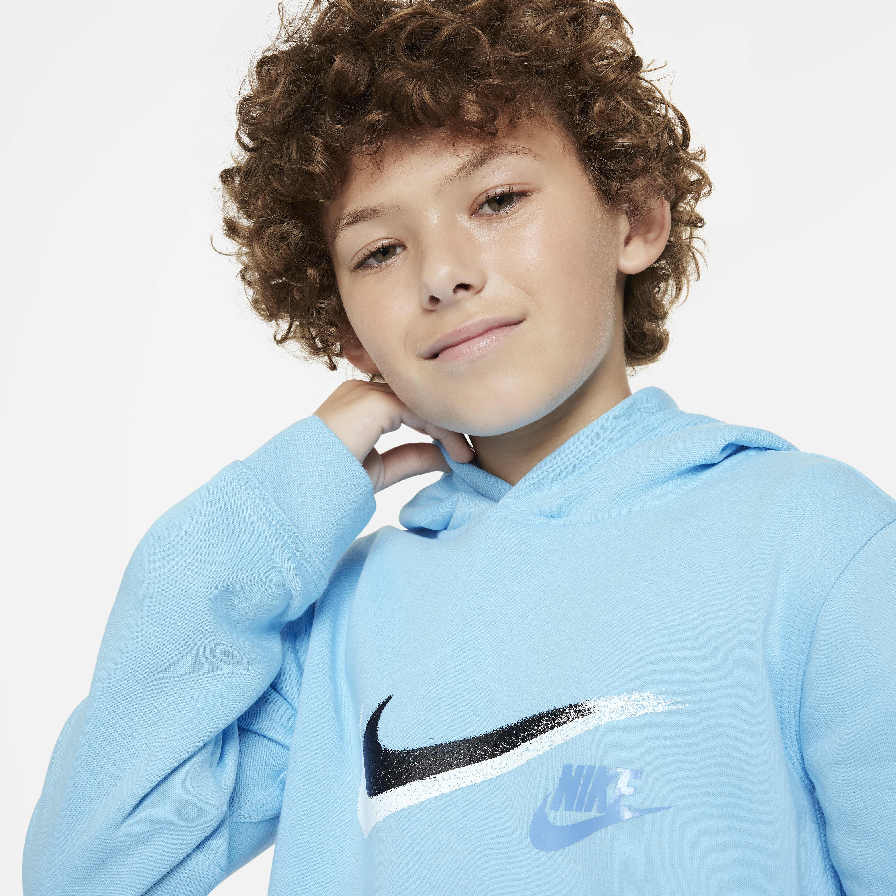 Buy Nike Sportswear Older Kids Boys Fleece Pullover Graphic Hoodie Nike Qatar Official
