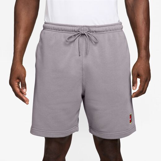 Tennis Shorts-Nike, NikeCourt Heritage, Men's Dri-FIT Fleece Tennis Shorts