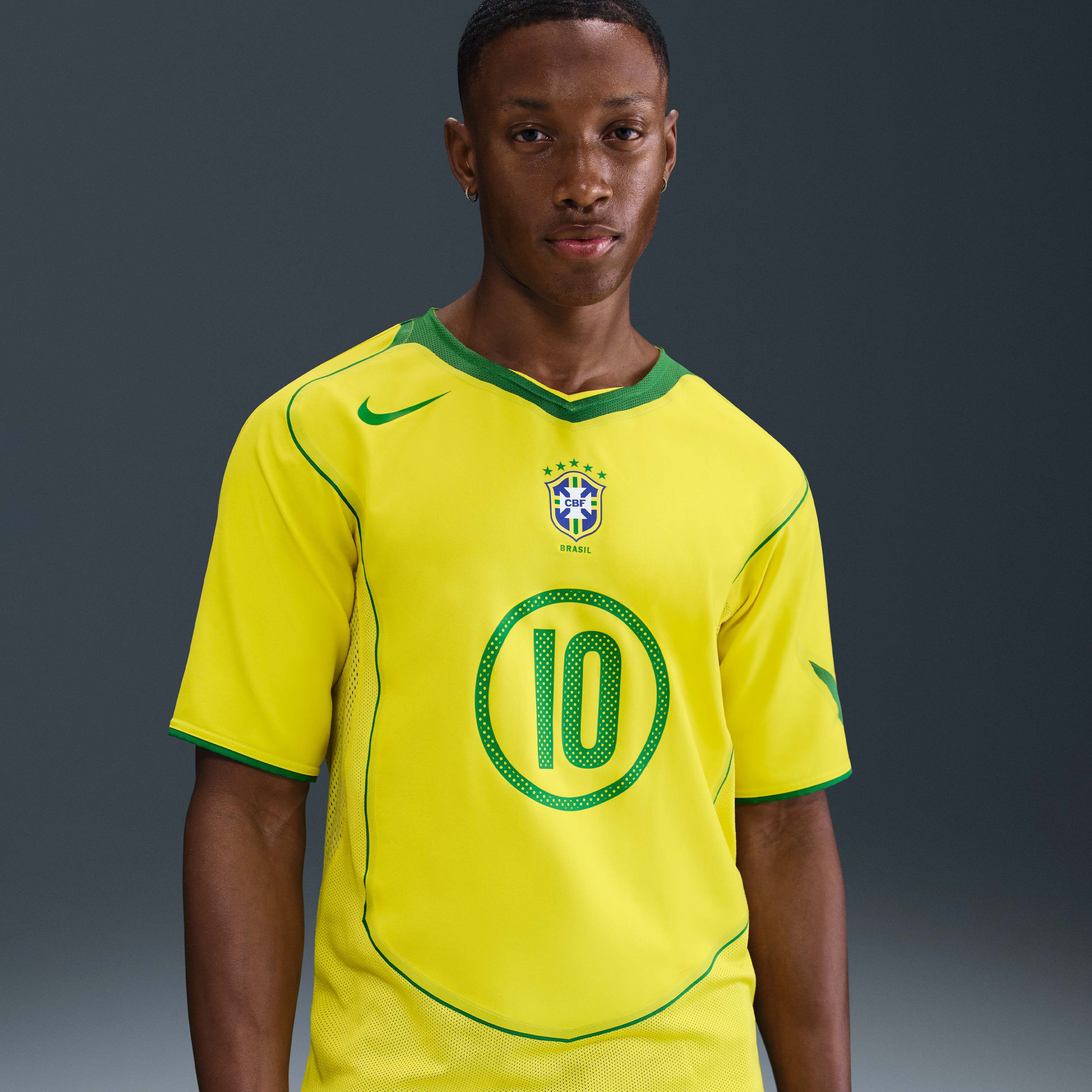 ウェア NIKE Brazil Ronaldinho 2004 TOTAL 90 Nike Total 90 Brazil Ronaldinho 2004 Reissue Jersey Opti