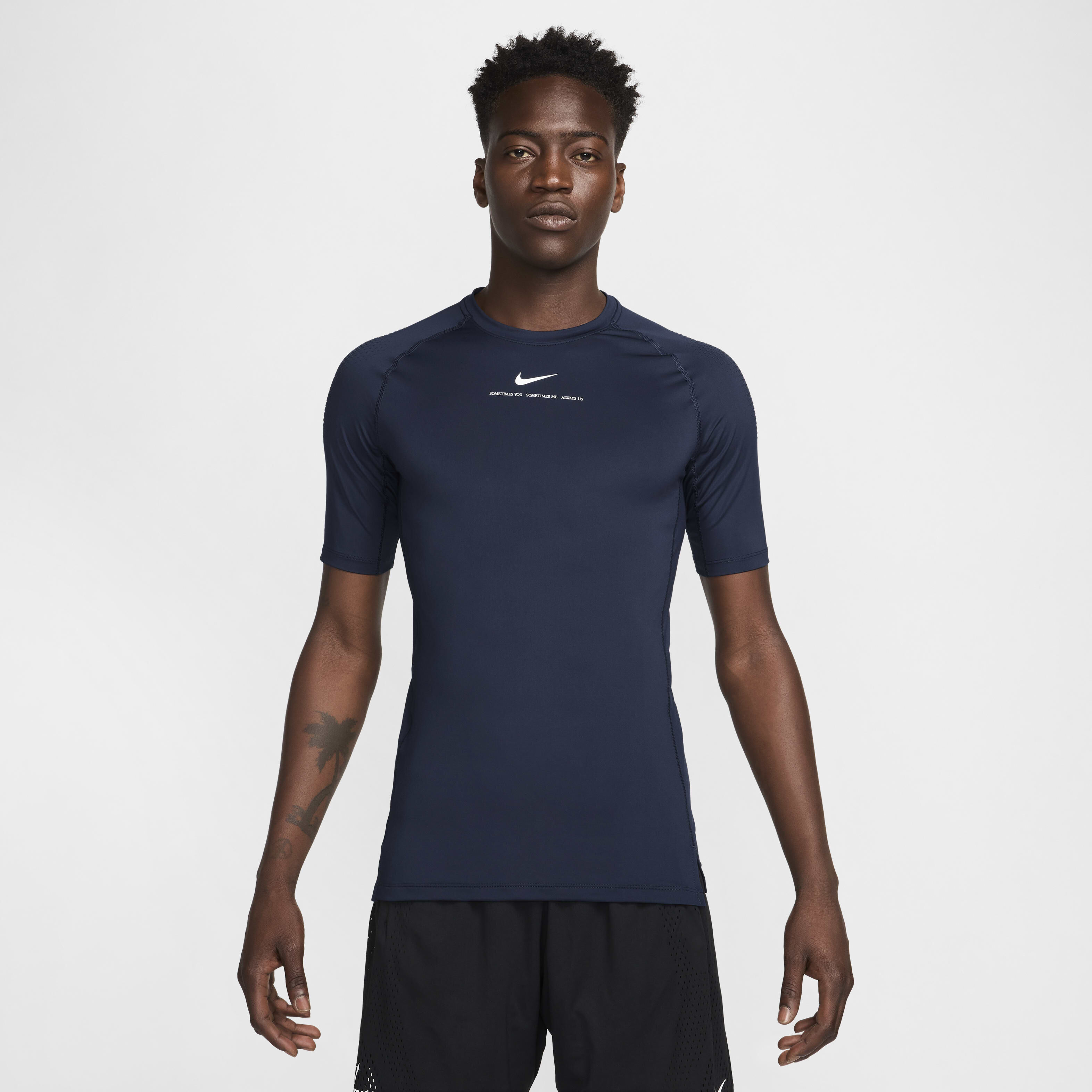 Nike blue base layer discount