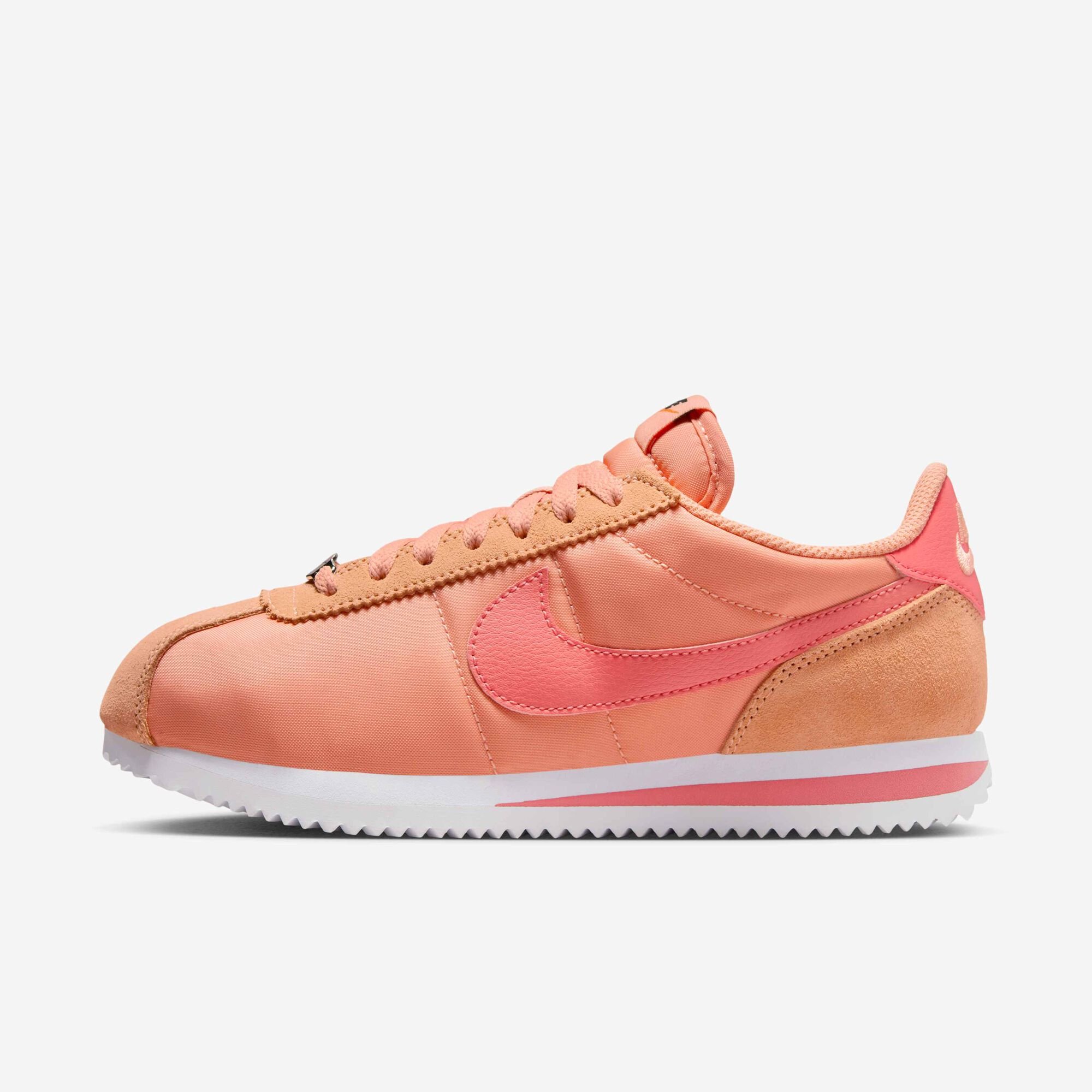 Buy Nike Cortez Textile Shoes Apricot Agate/White/Safety Orange