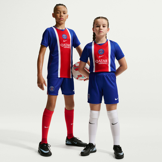 Football-Nike, Paris Saint-Germain 2026/27 Stadium Home, Older Kids' Nike Dri-FIT Football Replica Shorts