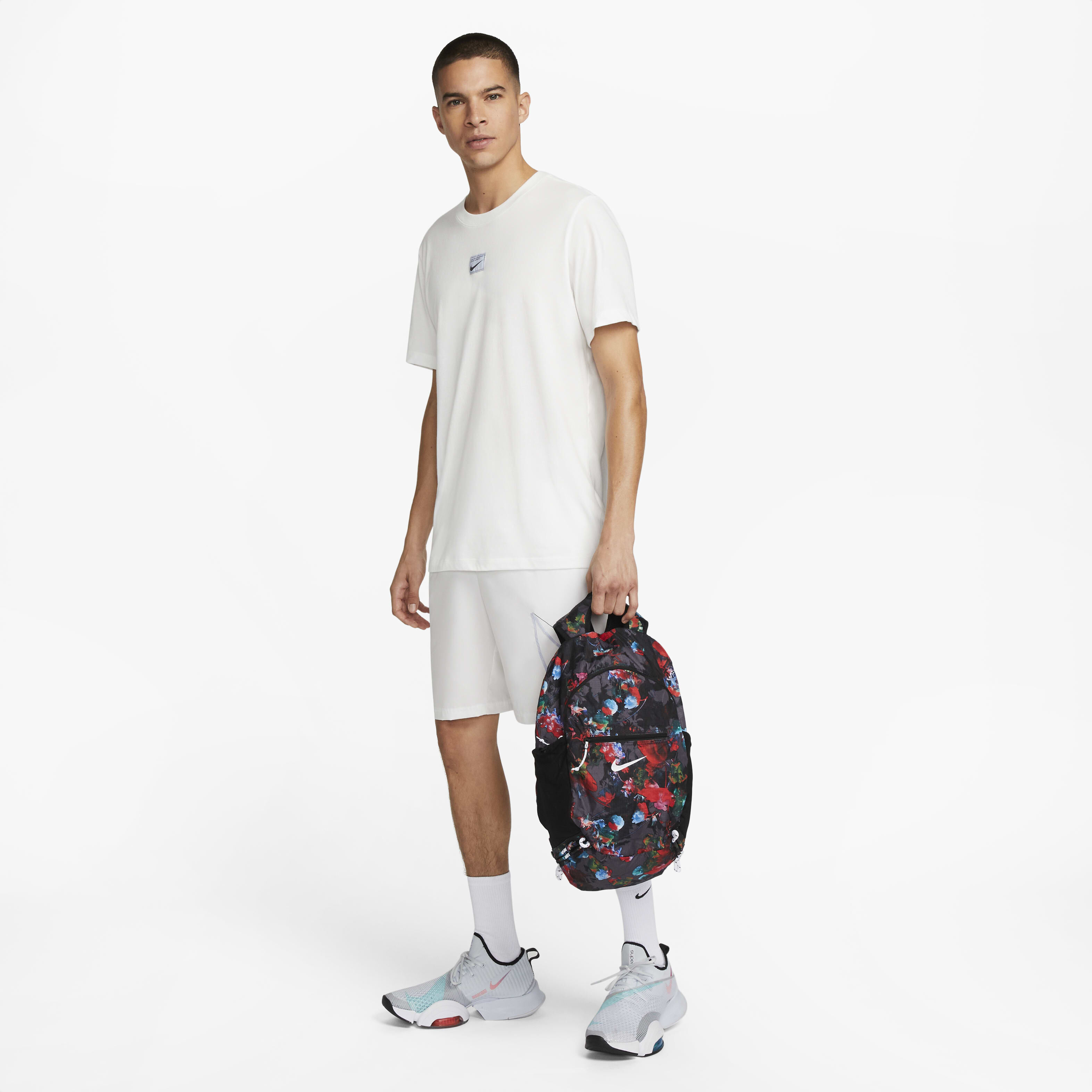 完売必須!☆Nike Stash Backpack (17L) Buy Nike Printed Stash Backpack (17L) - Black/Black/White