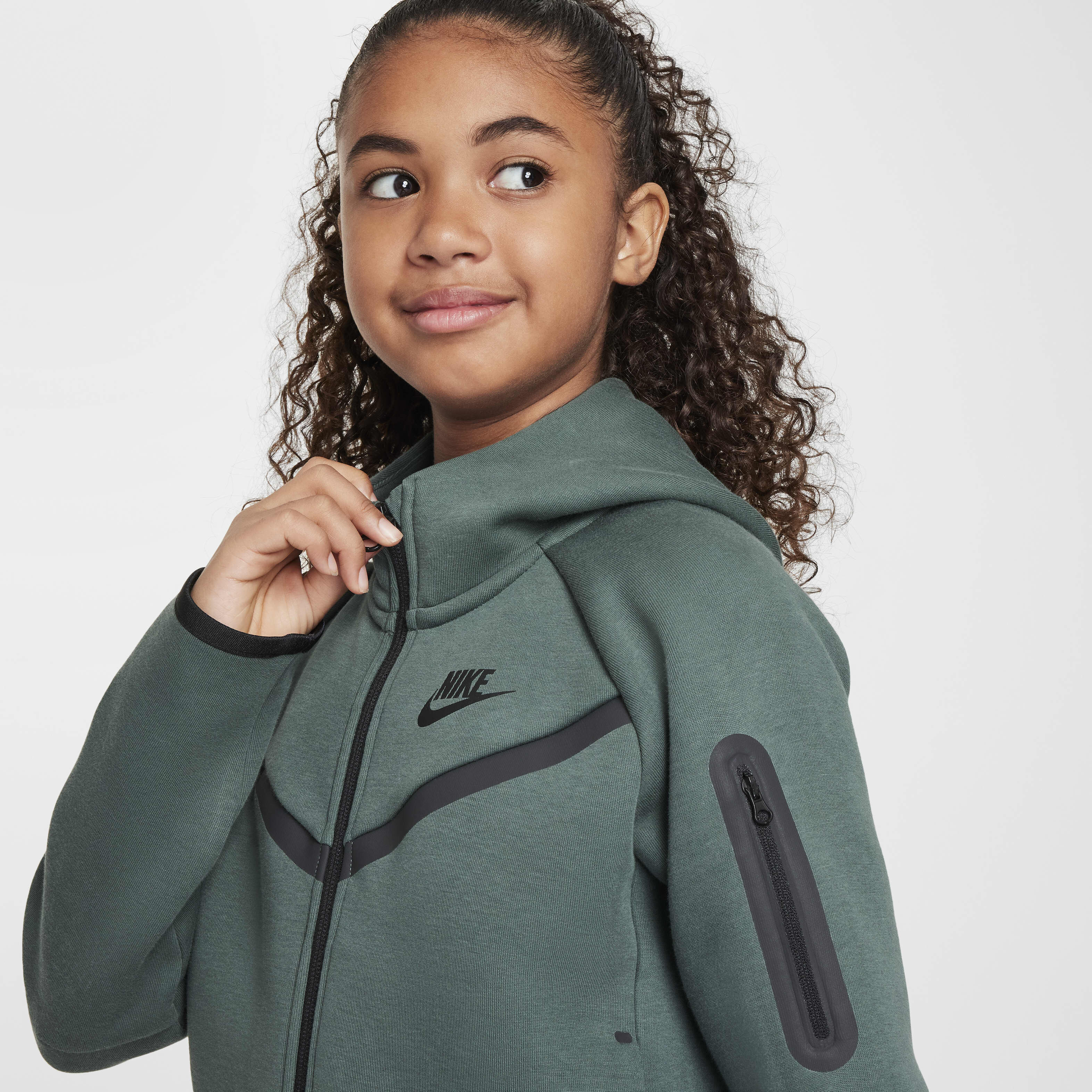 Buy Nike Sportswear Tech Fleece Older Kids Girls Full Zip Hoodie Nike Qatar Official