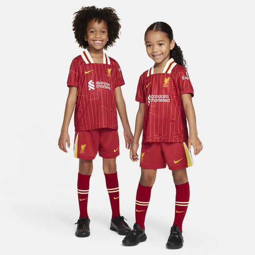 Tracksuits-Nike, Liverpool F.C. 2024/25 Stadium Home, Younger Kids' Nike Football Replica 3-Piece Kit