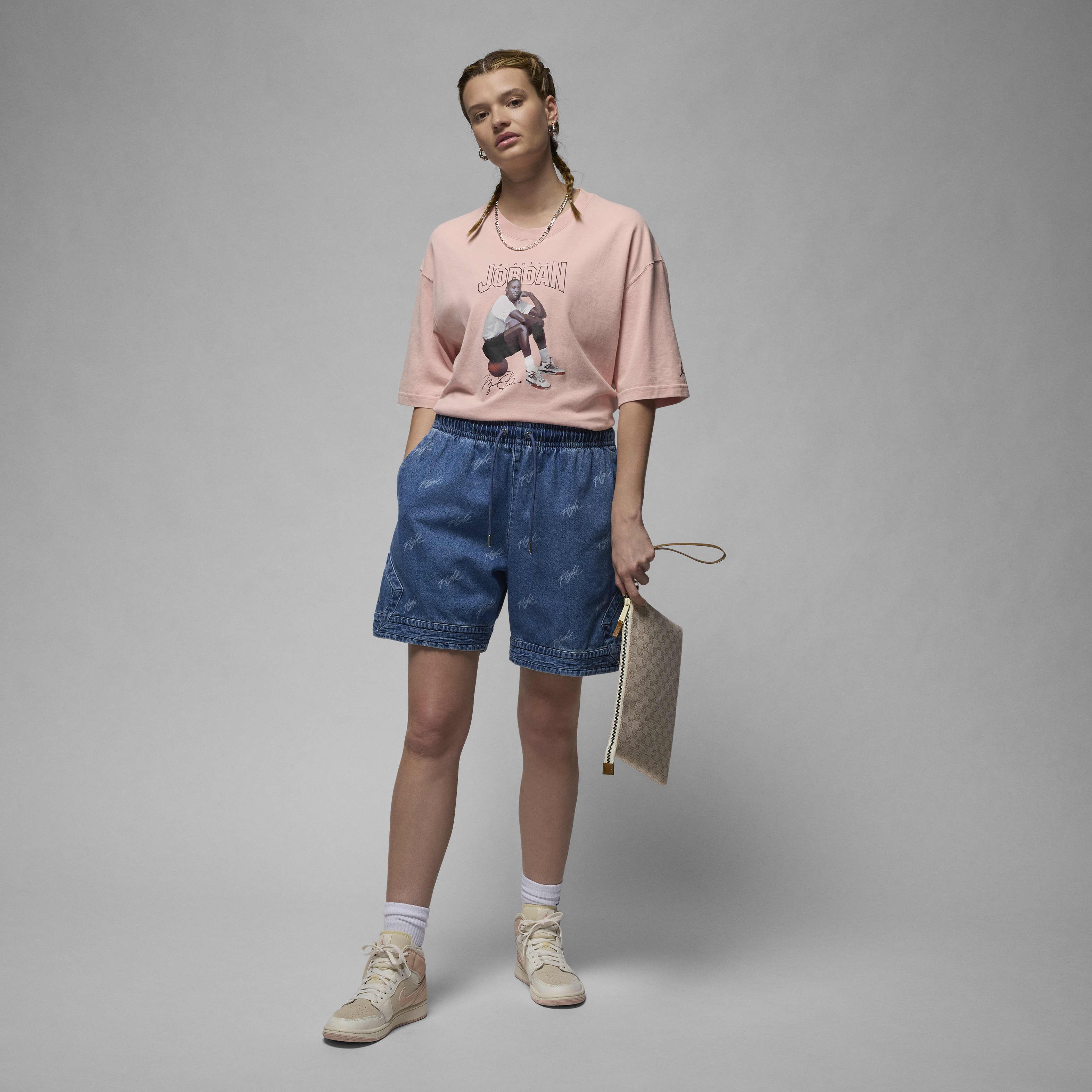 ദ്ദി ˉ͈̀꒳ˉ͈́ )✧{ぎゃふん} Buy Jordan Women's Oversized Graphic T-Shirt - Pink Glaze