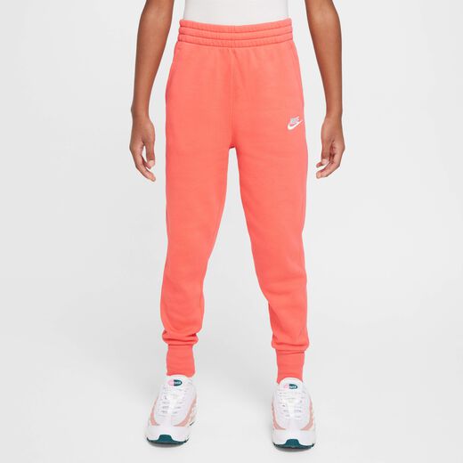 Trousers & Tights-Nike, Nike Sportswear Club Fleece, Older Kids' (Girls') High-Waisted Fitted Trousers