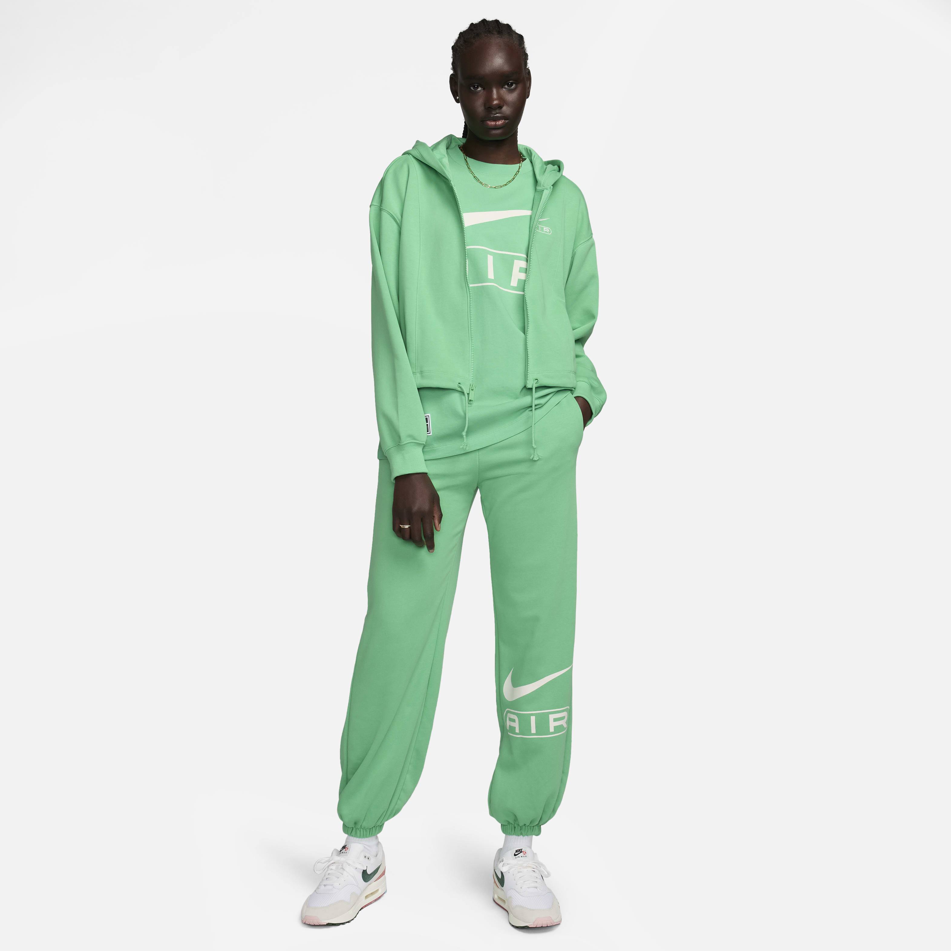 Buy Nike Air Women s Mid Rise Fleece Joggers Nike Qatar Official