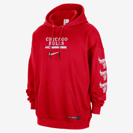 Men's Hoodies & Sweatshirts-JRDN, Chicago Bulls Courtside, Men's Jordan NBA Club Premium Pullover Hoodie