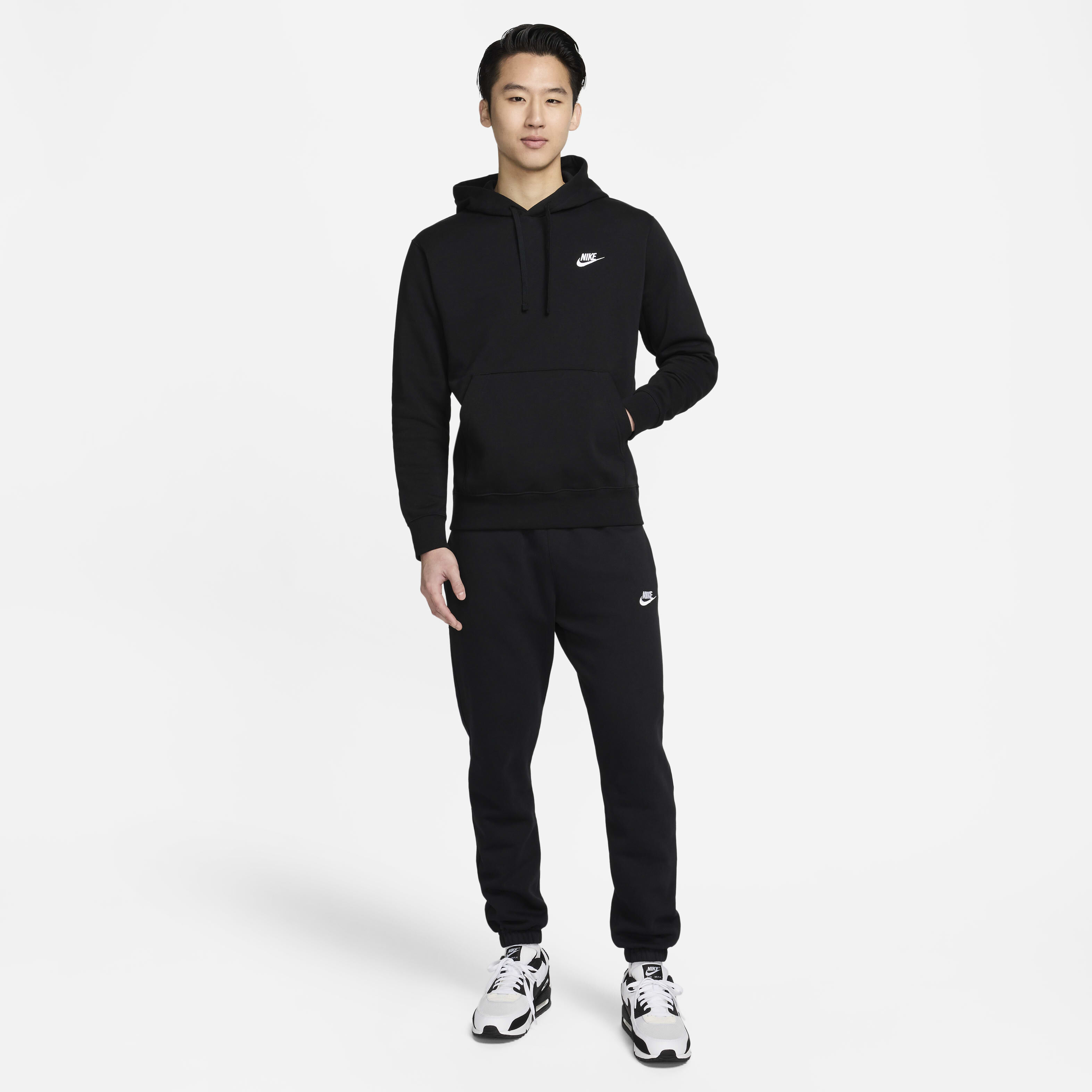 Nike sportswear club fleece black best sale