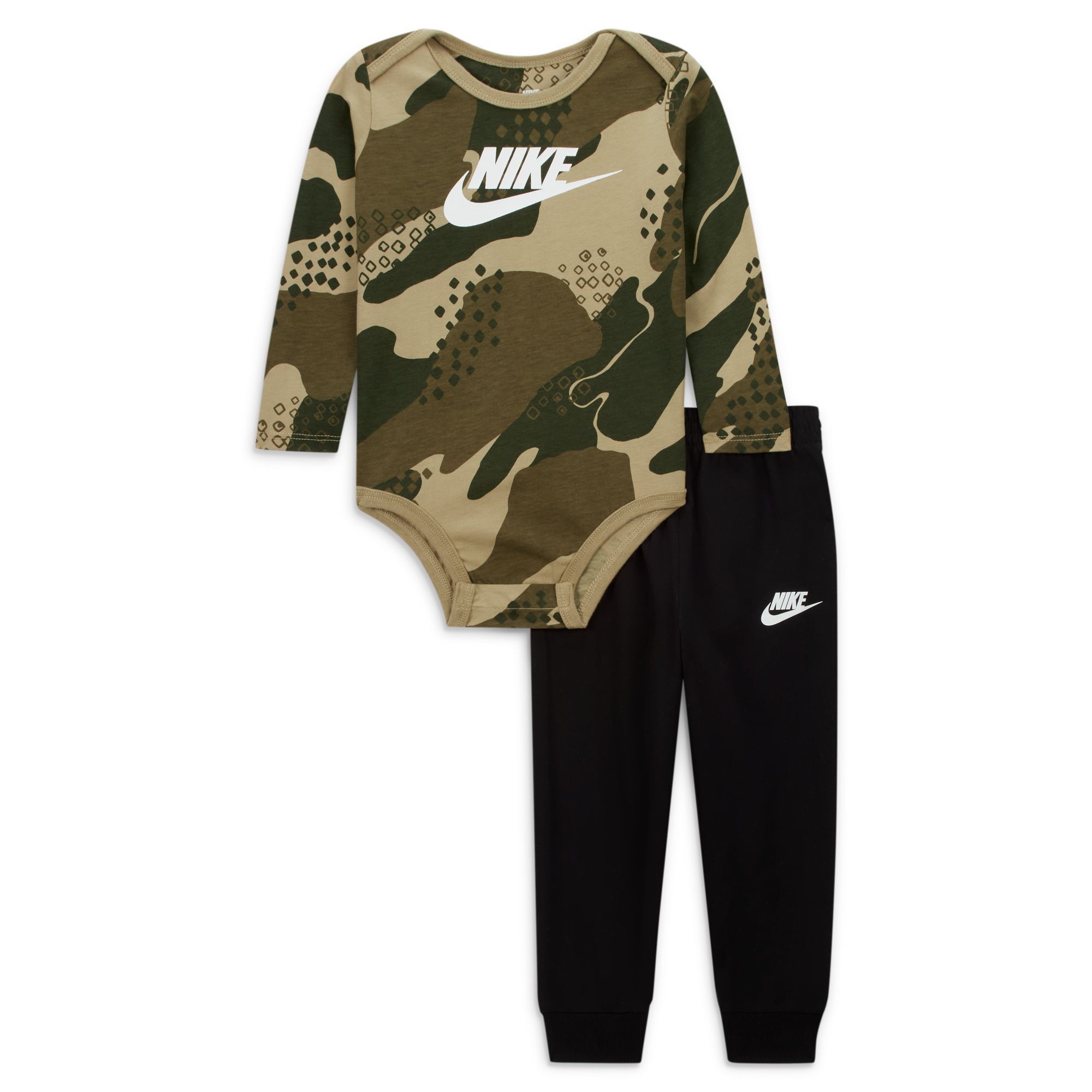 Nike Sportswear Club Camo Bodysuit and Pants Set image number 0