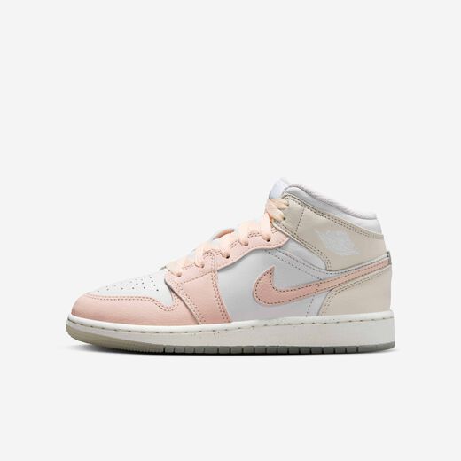 Jordan Kids-JRDN, Air Jordan 1 Mid 'Soft Pink' , Big Kids' Shoes Jordan Kids-JRDN, Air Jordan 1 Mid 'Soft Pink' , Big Kids' Shoes