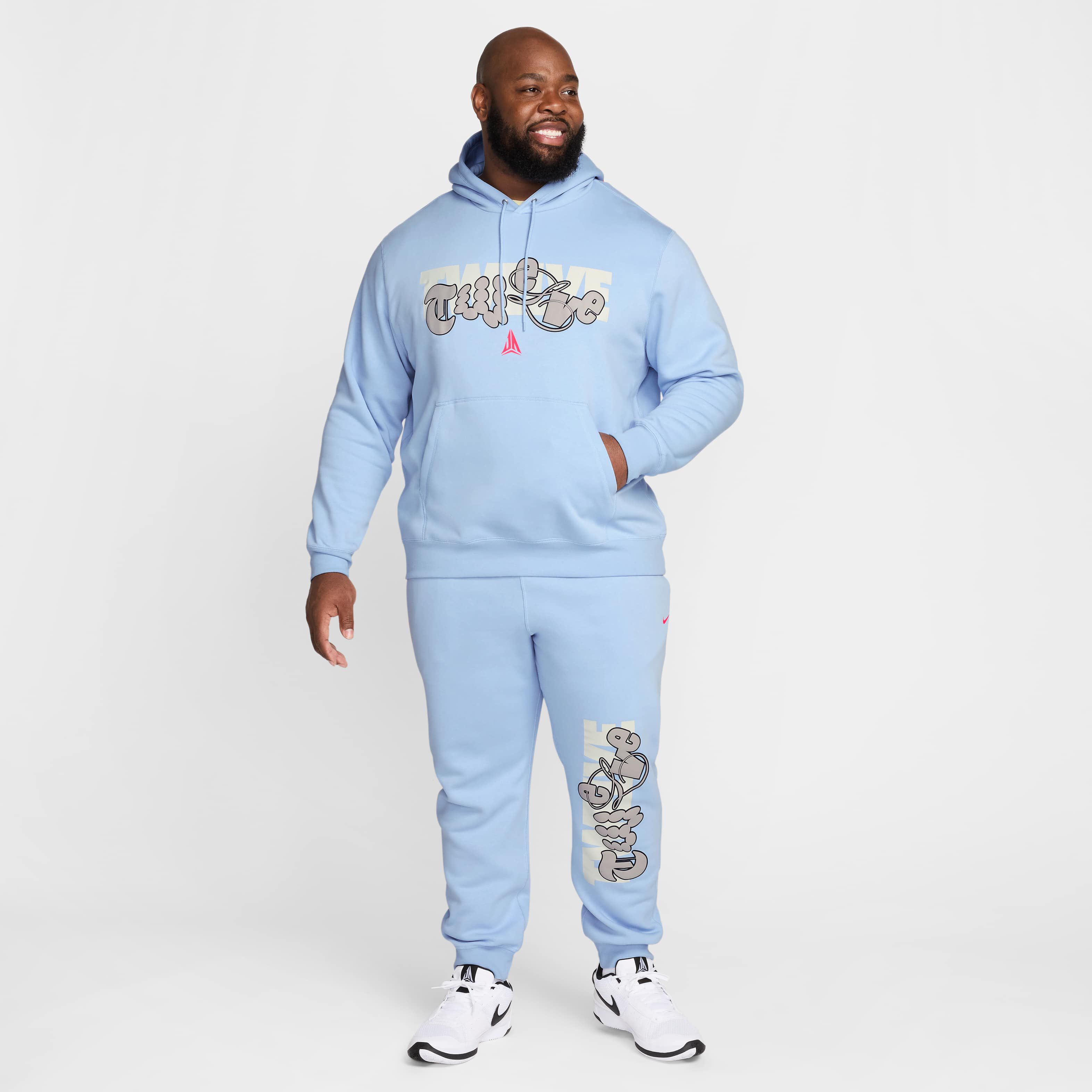 Buy Ja Men's Fleece Basketball Hoodie - Cobalt Bliss/Bright