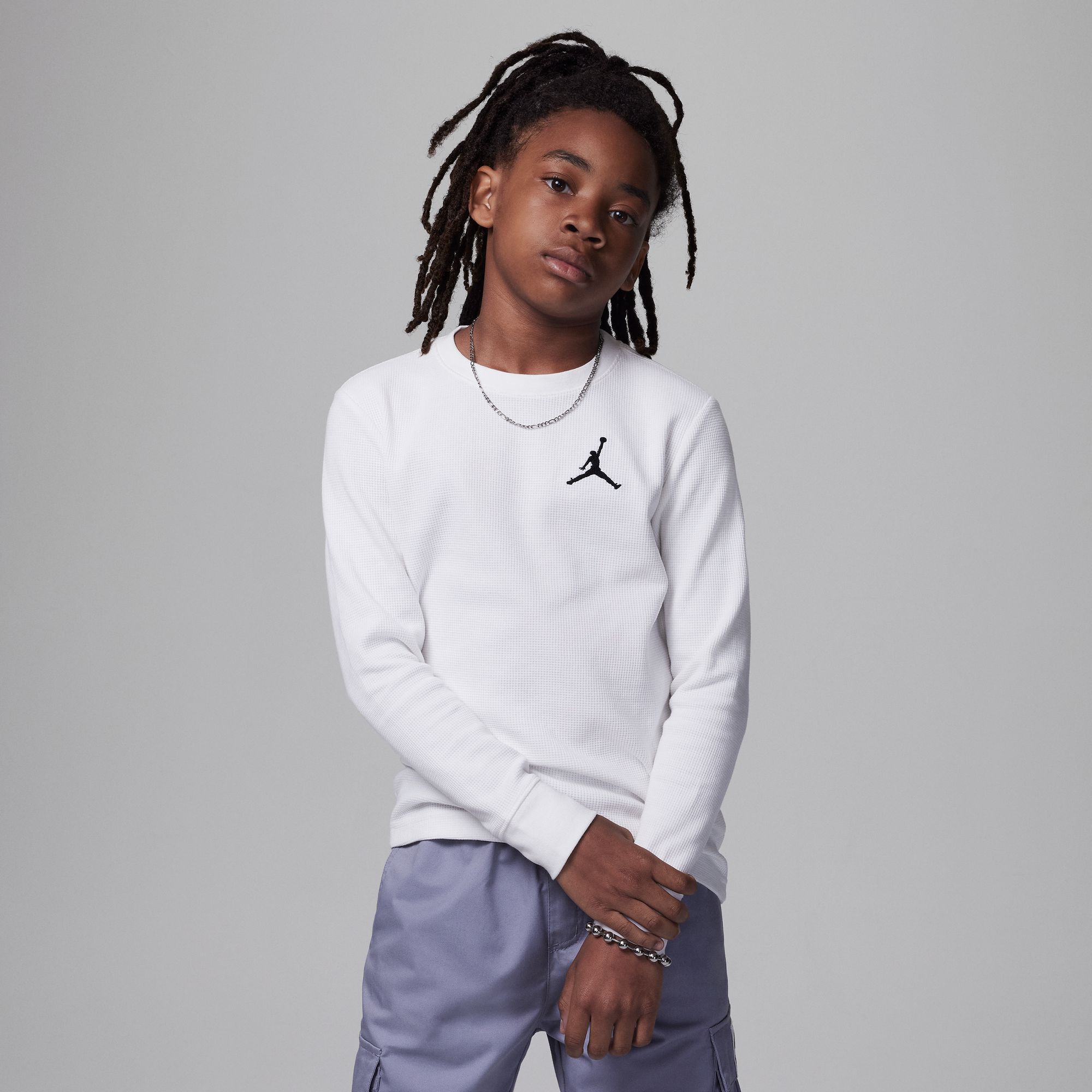 تيشيرت بأكمام طويلة بنسيج وافل جوردن MJ ايسنشالز image number 0