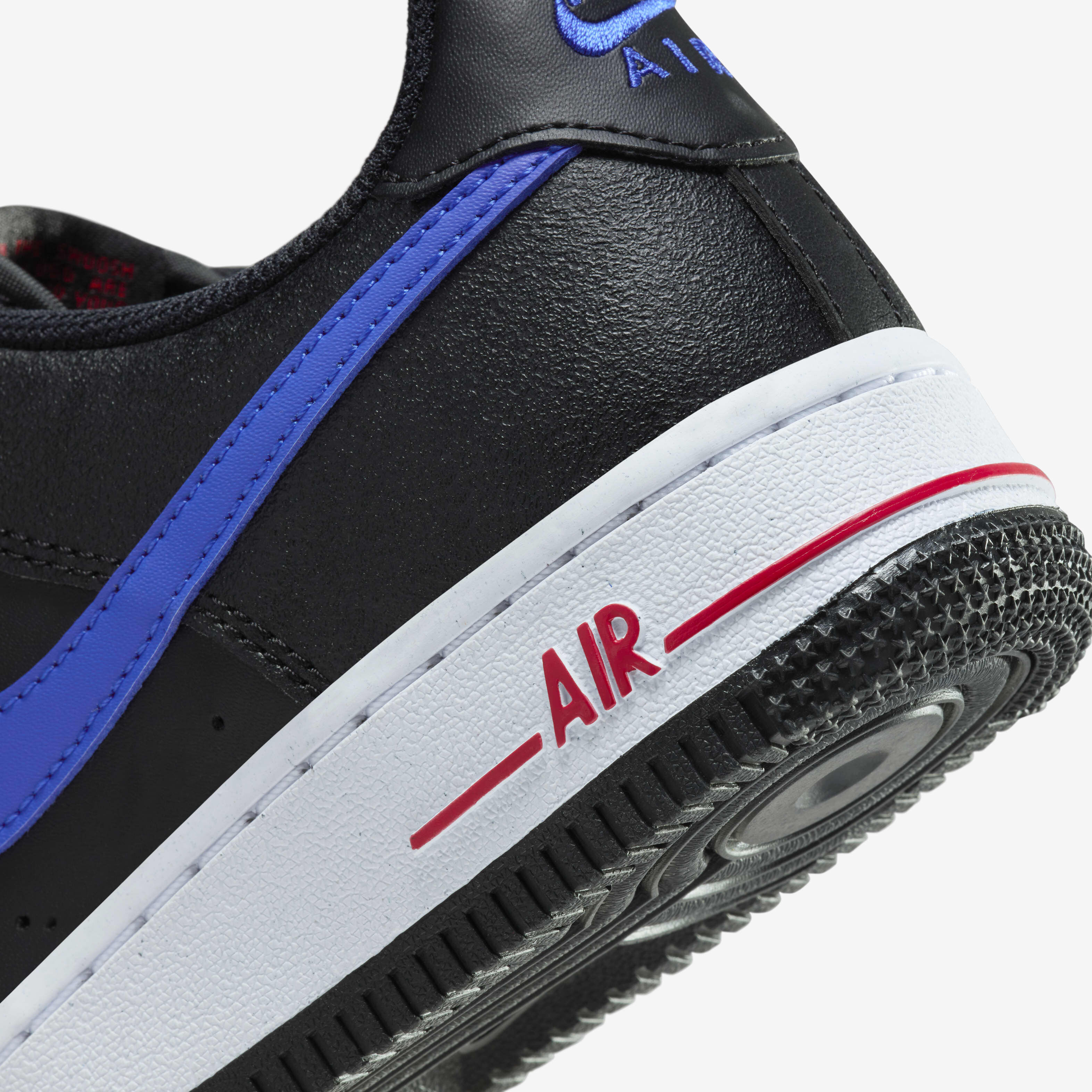 air force 1 black red blue