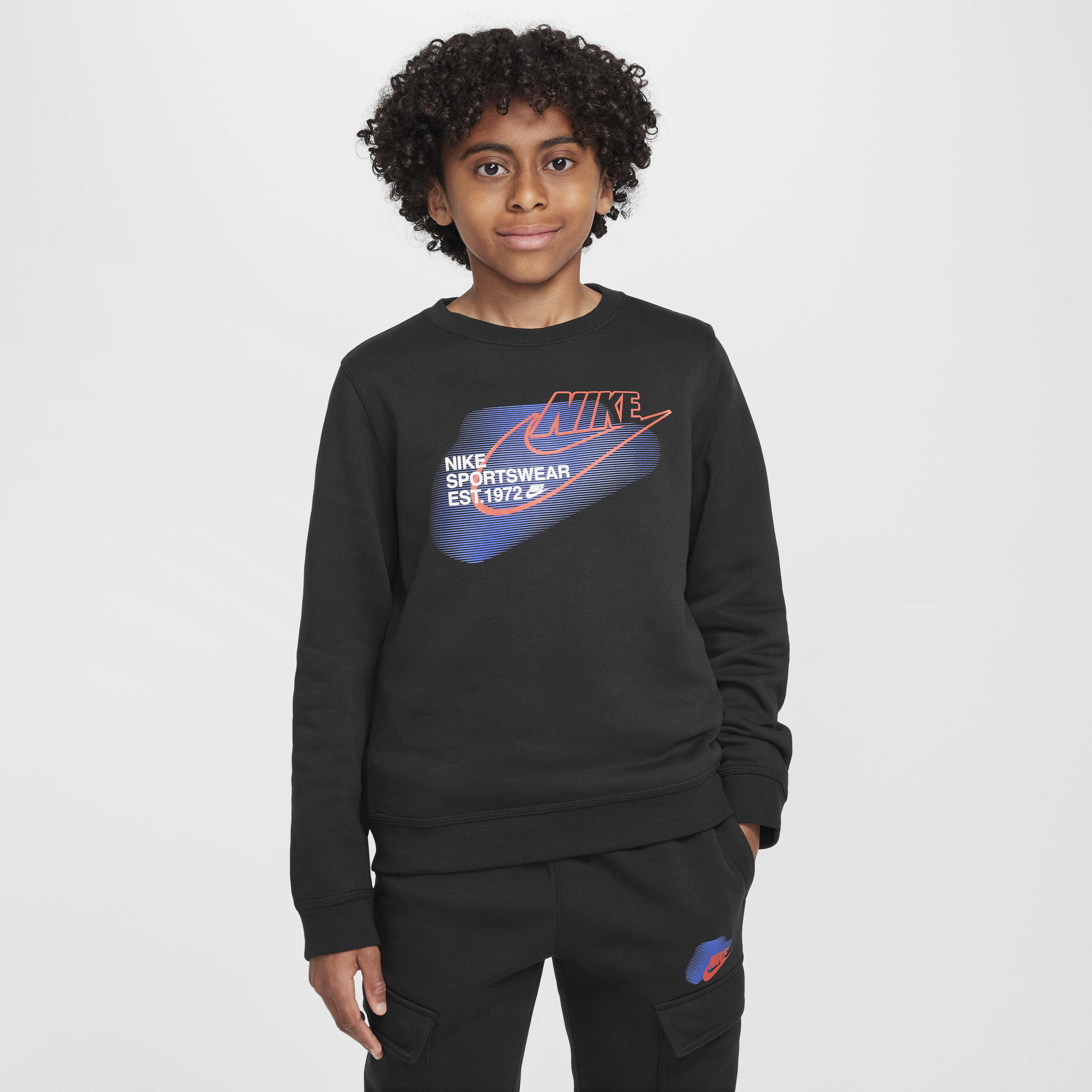 Buy Nike Sportswear Standard Issue Older Kids Boys Crew Neck Sweatshirt Nike Qatar Official