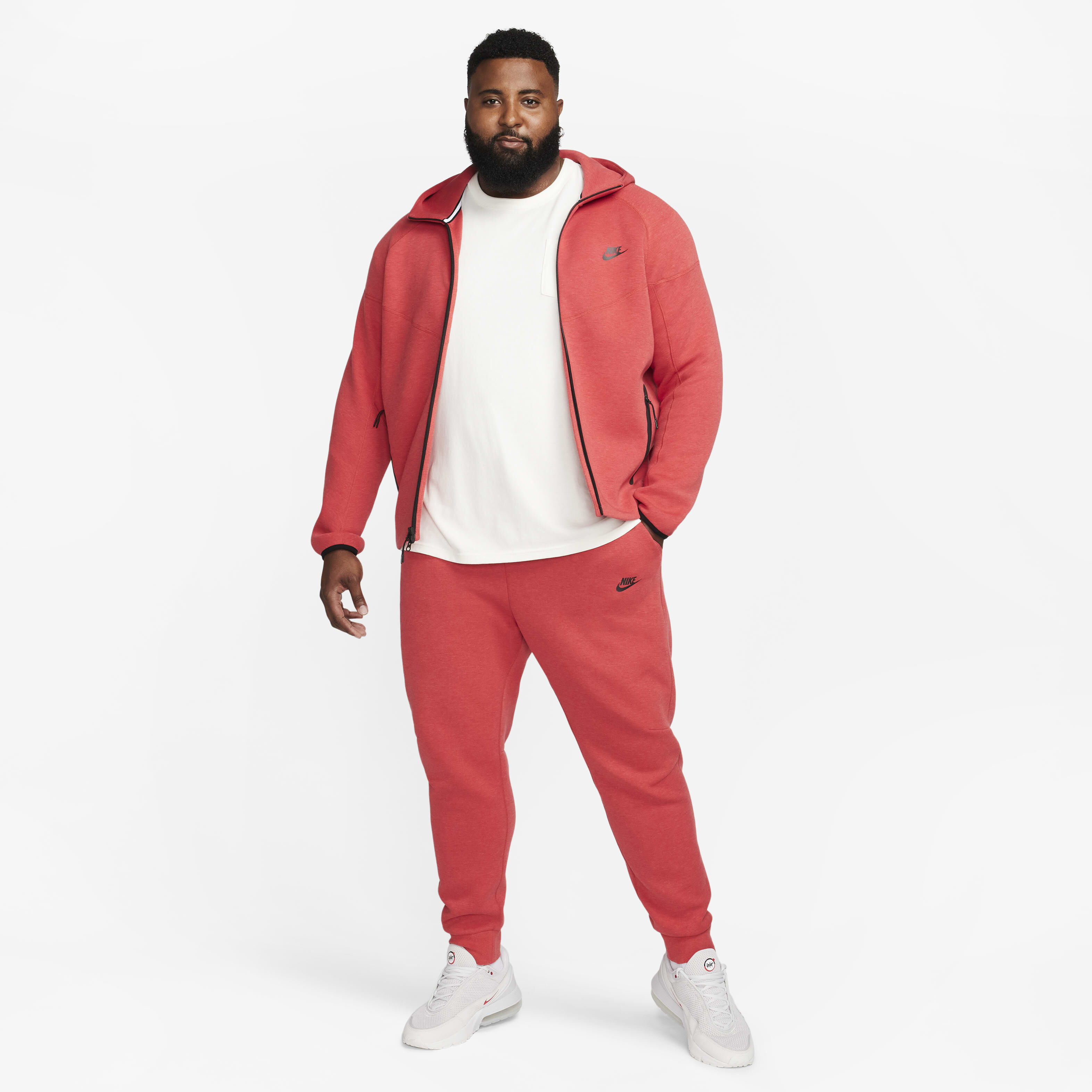 Nike sportswear tech fleece red sale