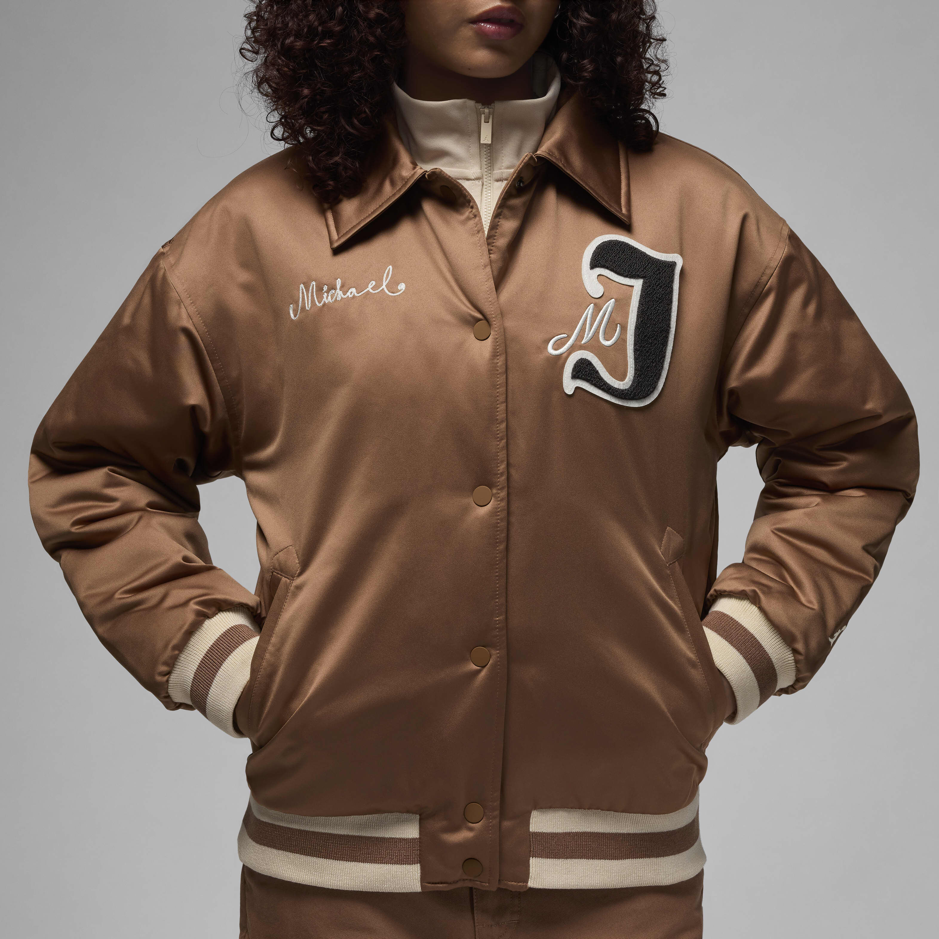 Buy Jordan Women's Varsity Jacket - Archaeo Brown/Legend Light