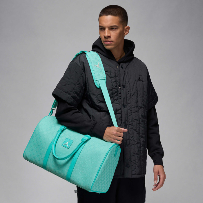 Buy Jordan Monogram Duffle (25L) Duffle Bag - Emerald Rise @ Nike Buy Jordan Monogram Duffle (25L) Duffle Bag - Emerald Rise @ Nike