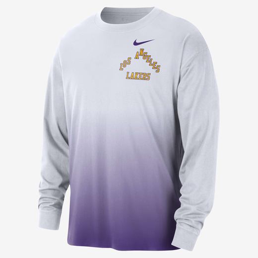 Shorts & Tees-Nike, Los Angeles Lakers Courtside City Edition, Men's Nike NBA Long-Sleeve Max90 T-Shirt