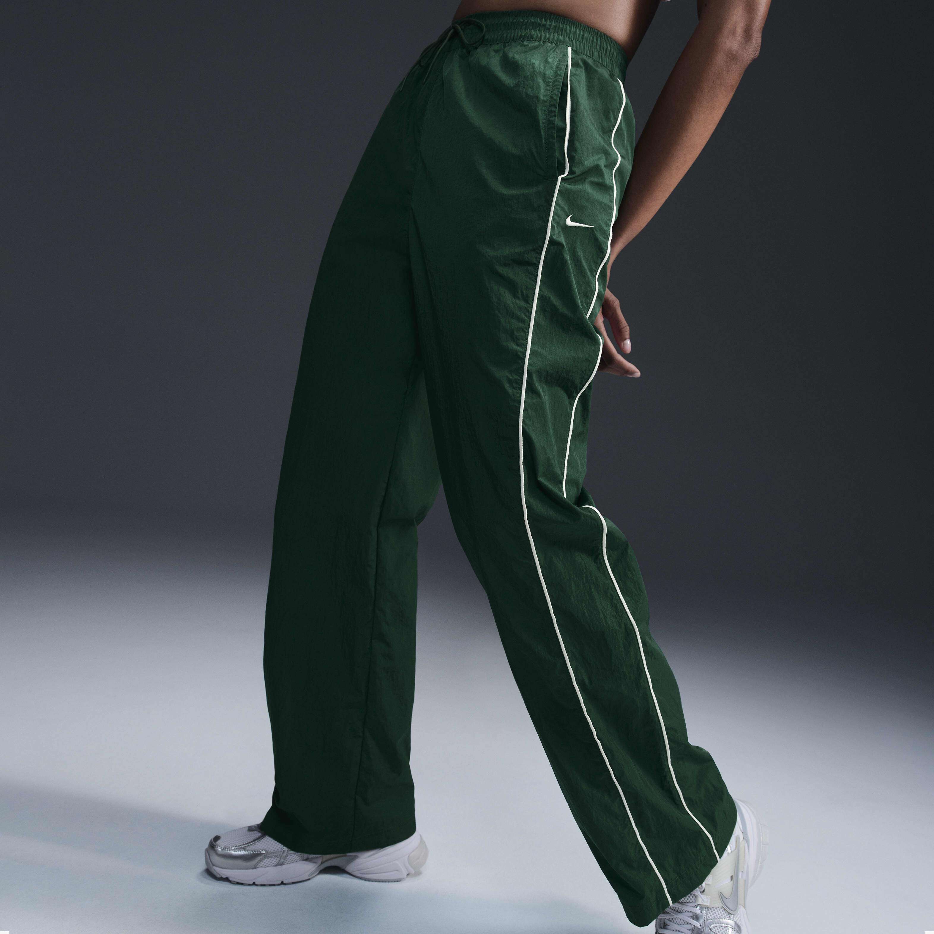 Buy Nike Windrunner Women s High Waisted Woven Open Hem Trousers Nike Qatar Official