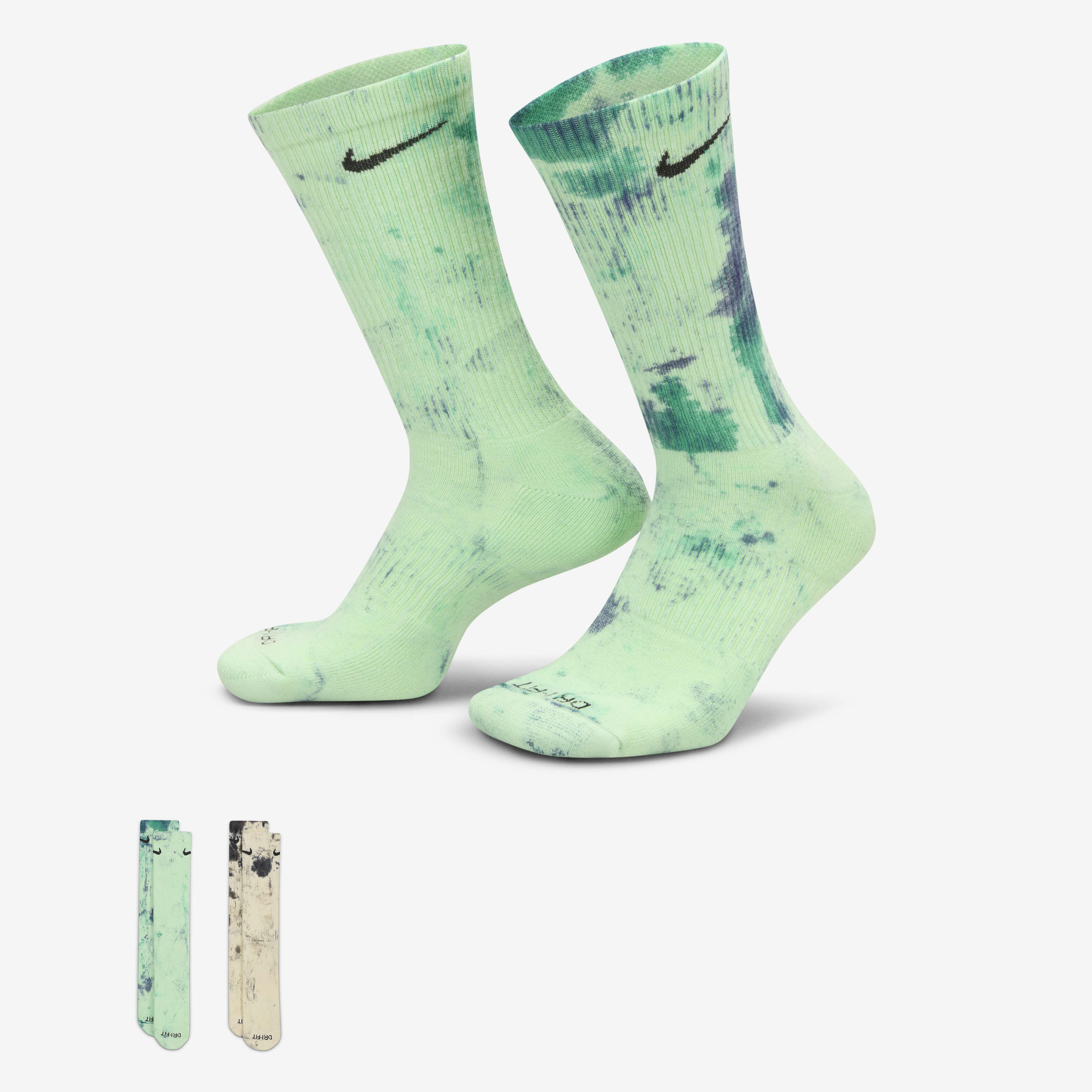 green tie dye nike socks