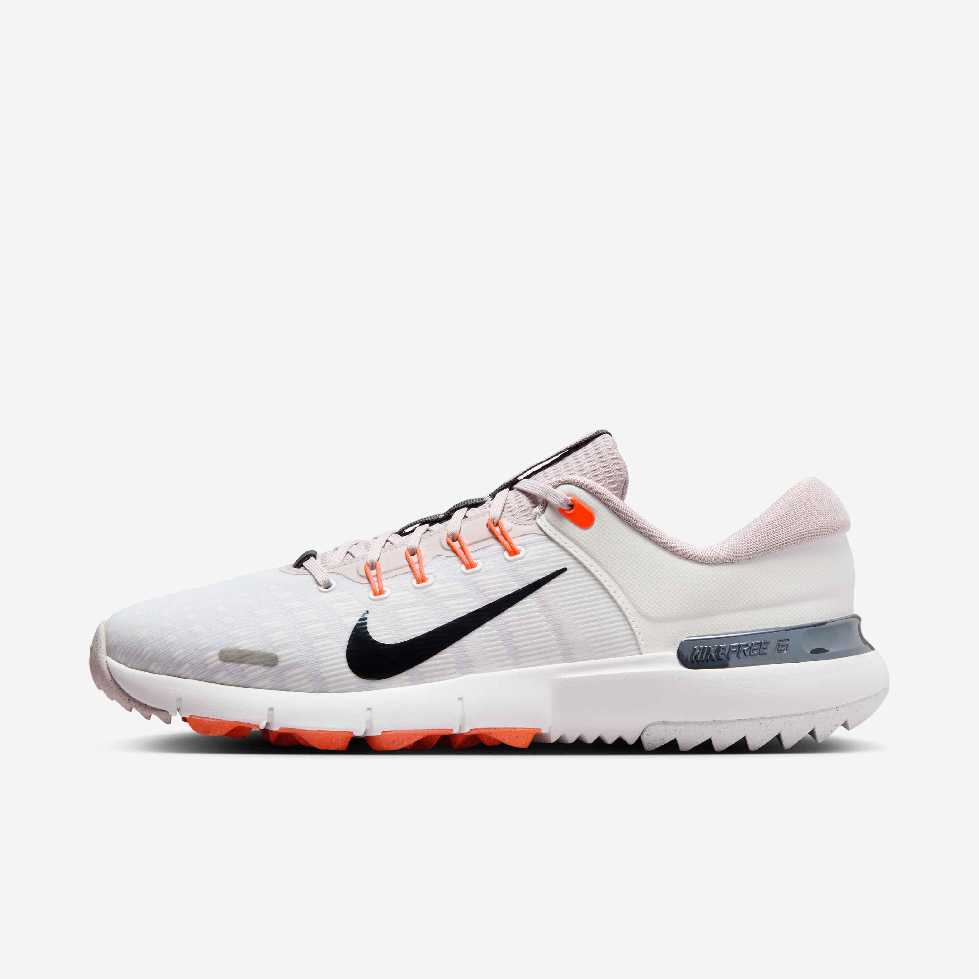 orange and white nike golf shoes