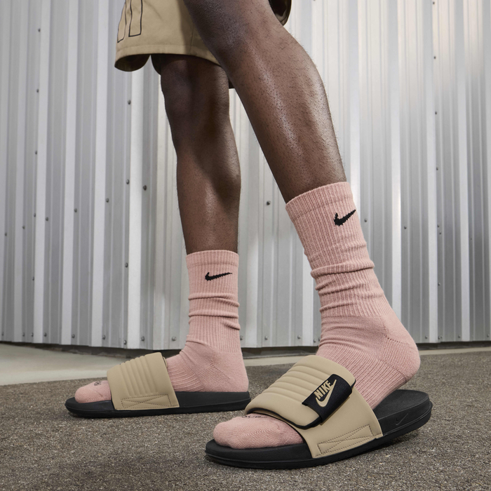 Buy Nike Offcourt Adjust Men's Slides Black/Black/Khaki Nike Qatar