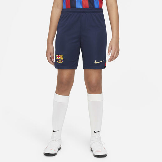 Clothing-Nike, F.C. Barcelona 2022/23 Stadium Home, Older Kids' Nike Dri-FIT Football Shorts