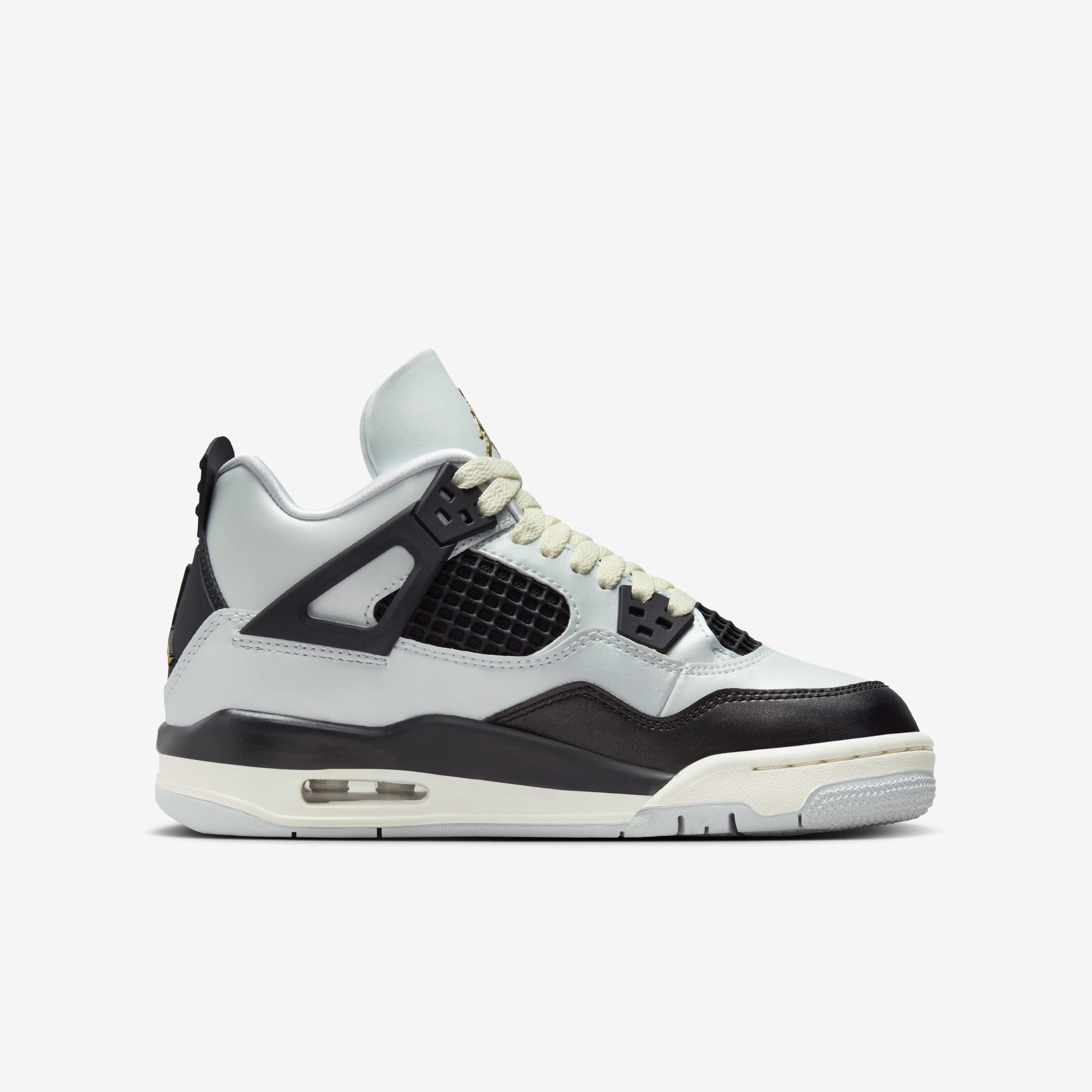 Buy Air Jordan 4 Retro Older Kids' Shoes - Pure Platinum/Black
