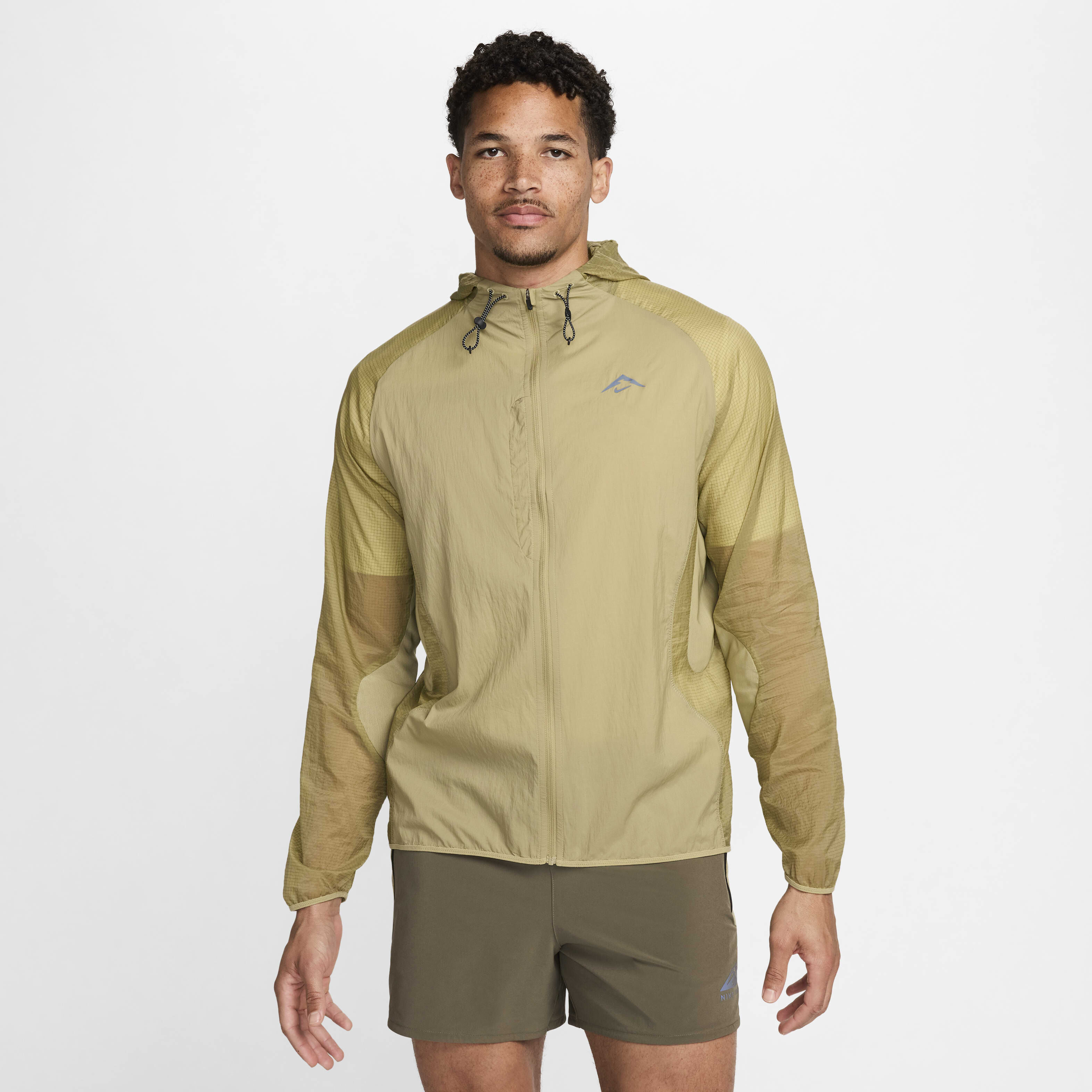 Nike yellow running jacket top