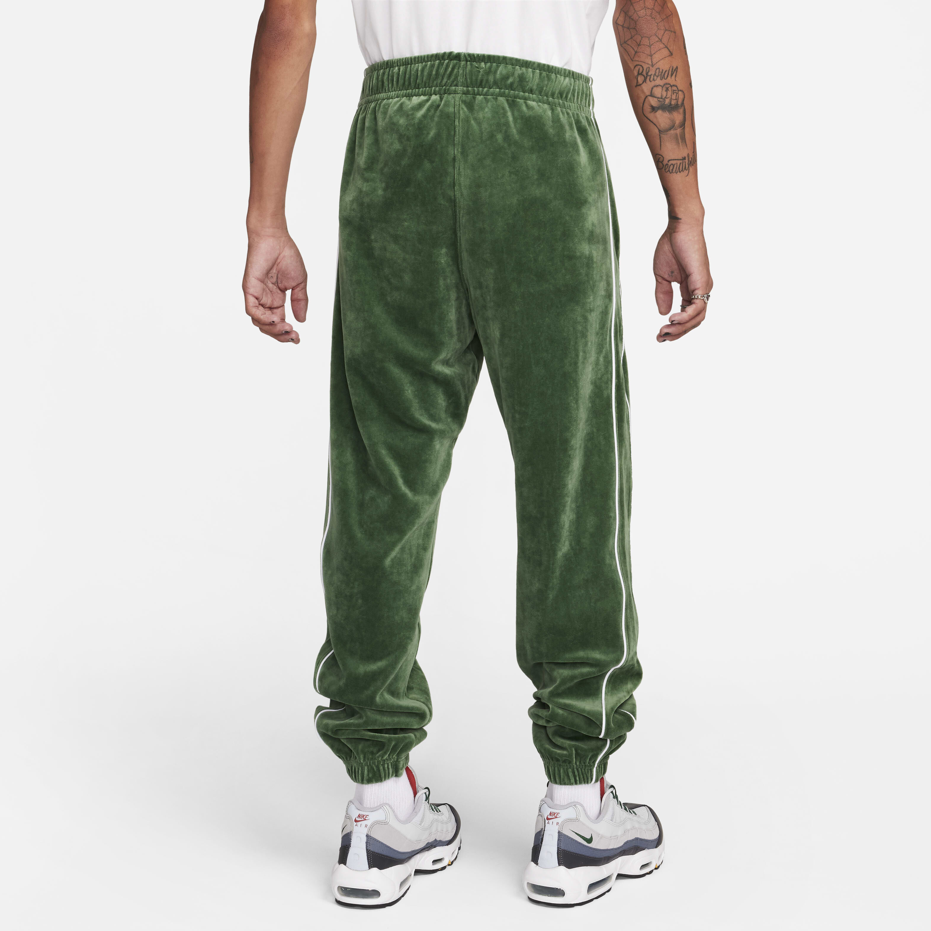 Buy Nike Sportswear Club Men's Velour Trousers - Fir/White @ Nike